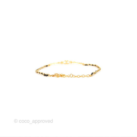 Chanel Crystal CC Snowflake Woven Chain Choker Gold Tone 23A
