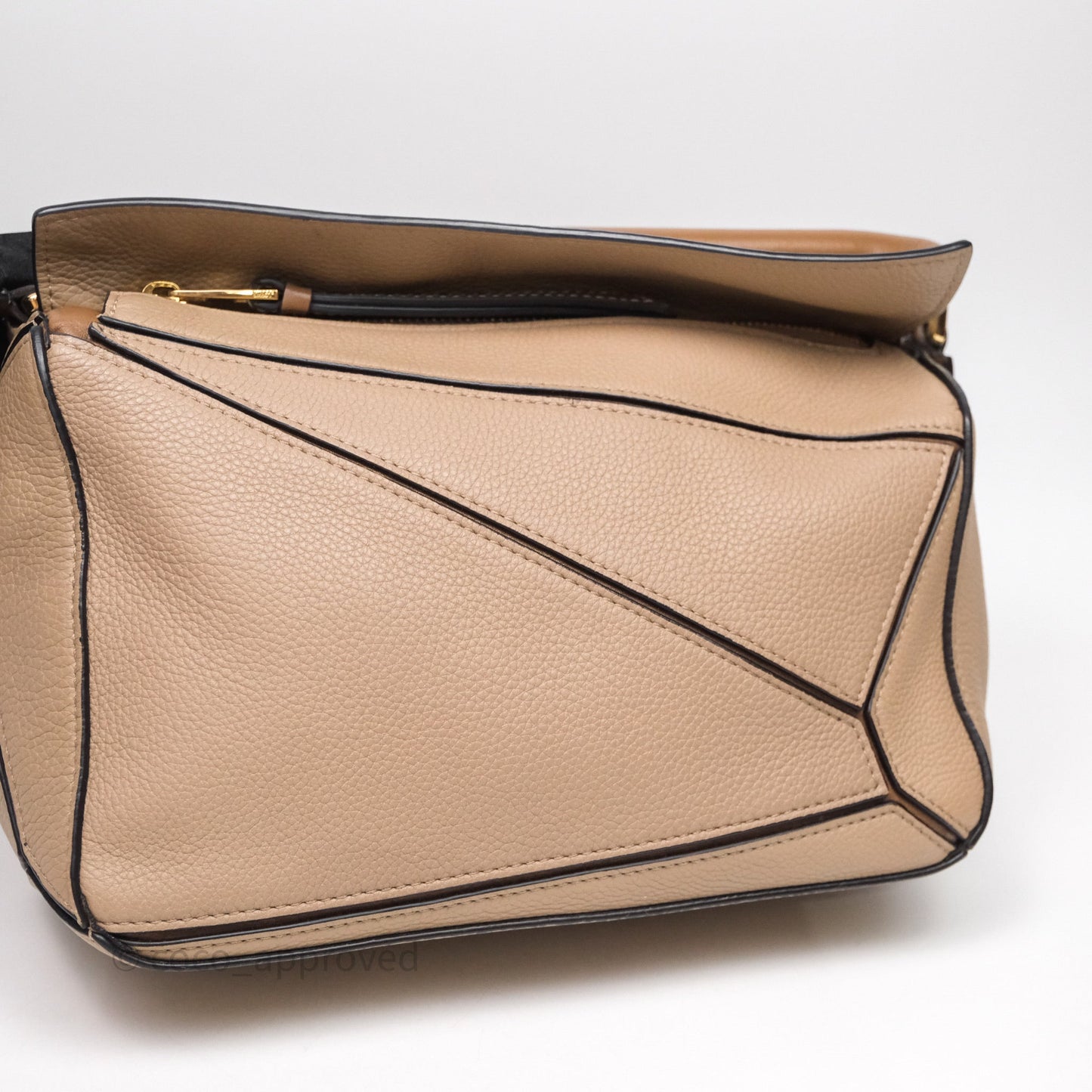 Loewe Small Puzzle Bag Sand Mink Grained Calfskin