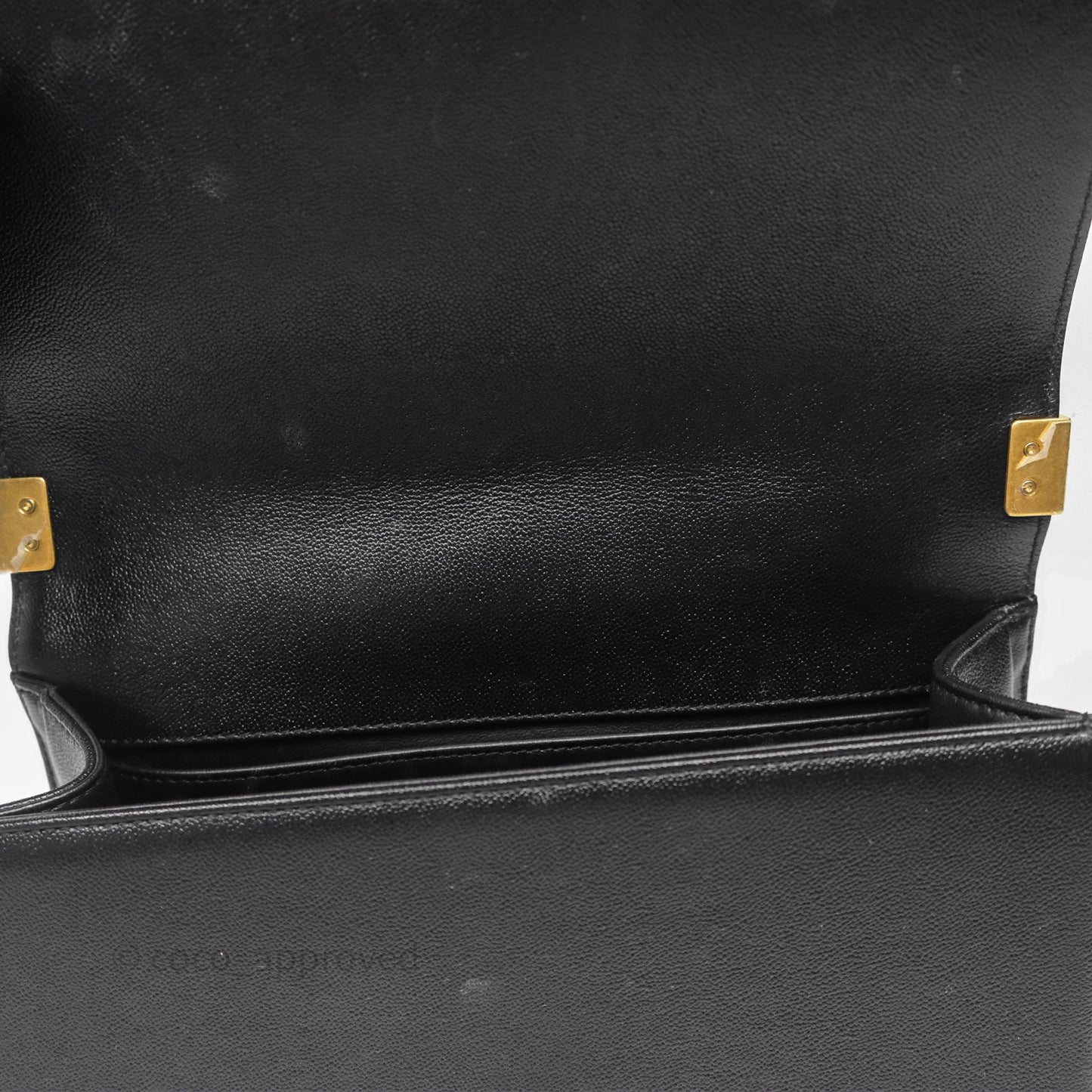 Chanel Medium Boy Chevron Black Caviar Aged Gold Hardware