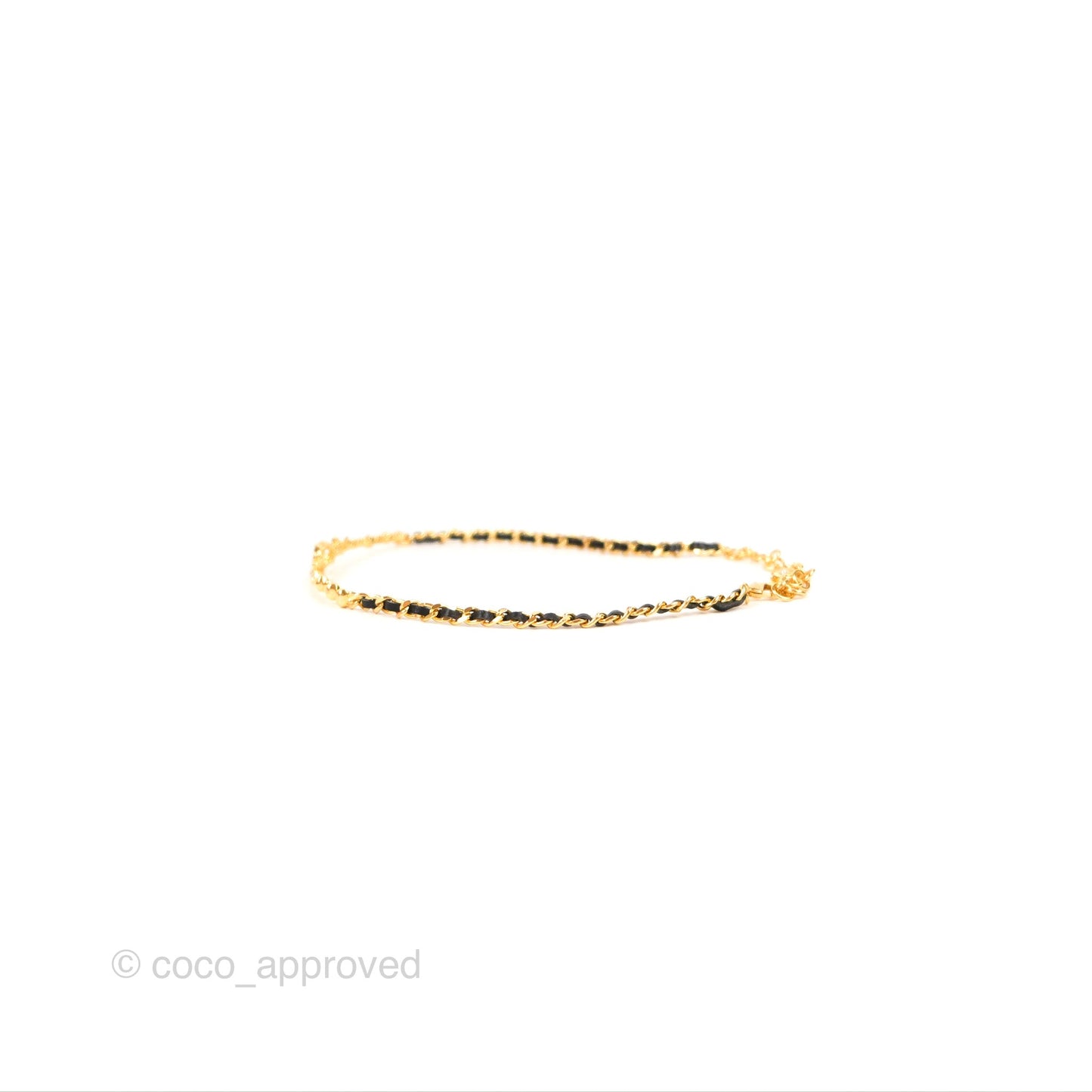 Chanel Crystal CC Snowflake Woven Chain Choker Gold Tone 23A