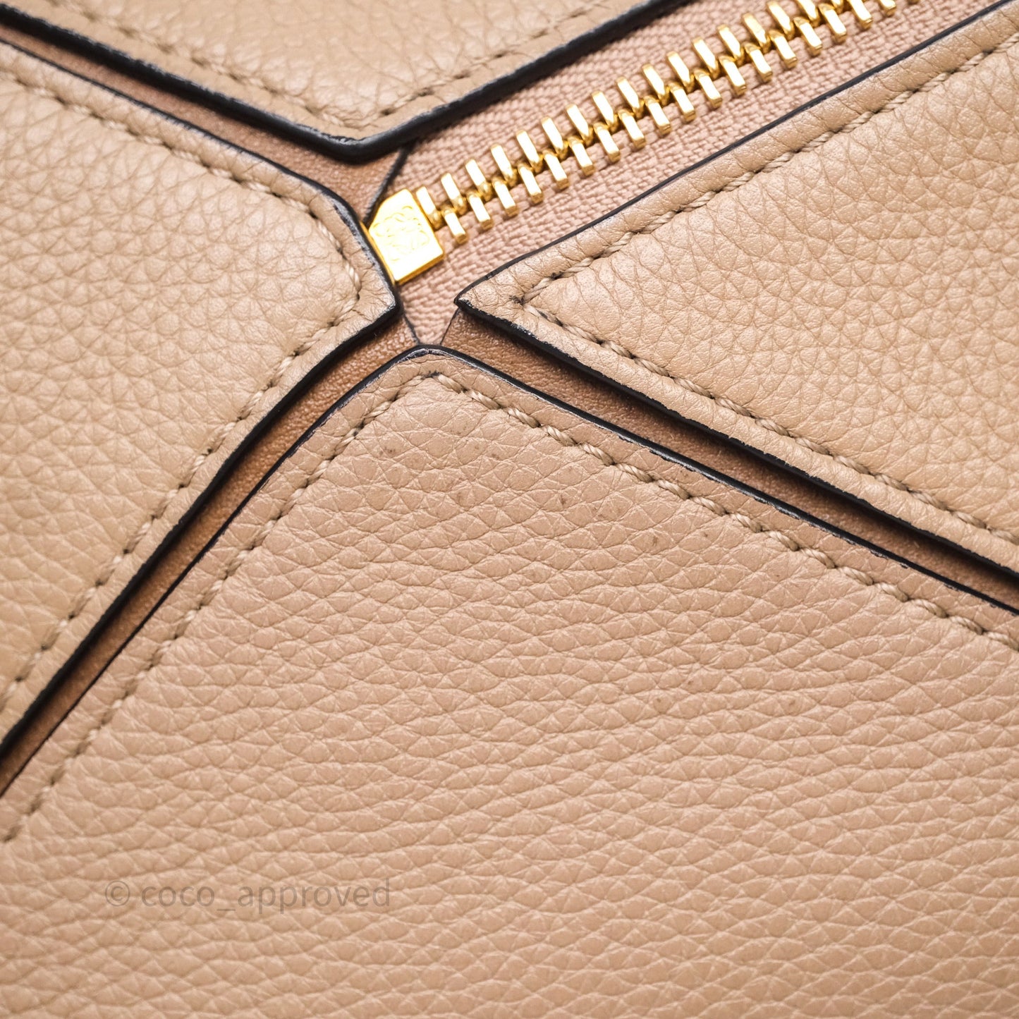Loewe Small Puzzle Bag Sand Mink Grained Calfskin
