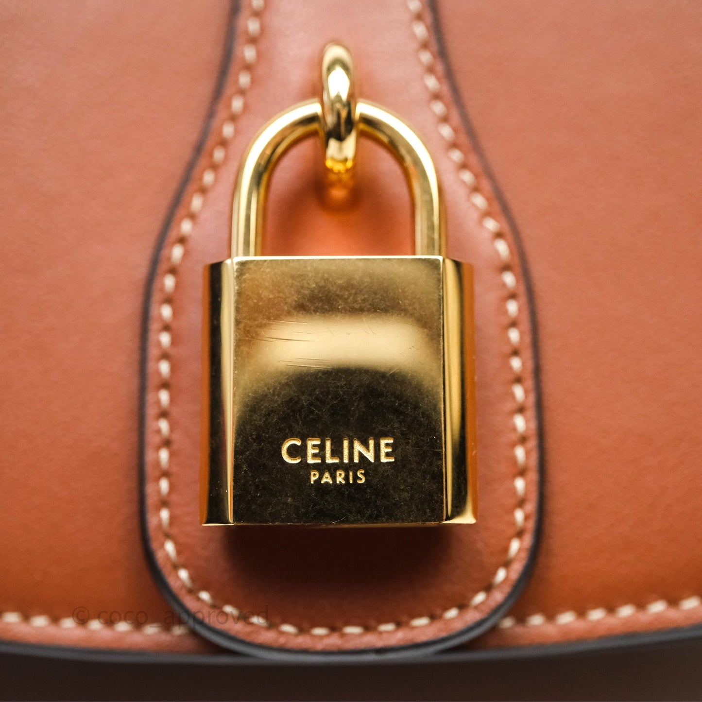 Celine Clutch on Strap Tabou Tan Calfskin