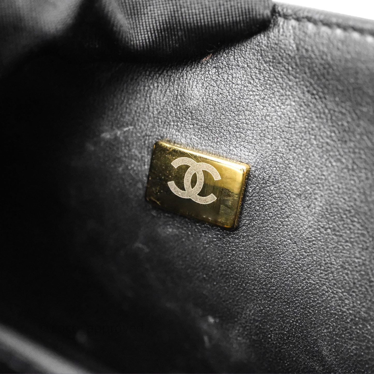 Chanel Medium Boy Chevron Black Caviar Aged Gold Hardware