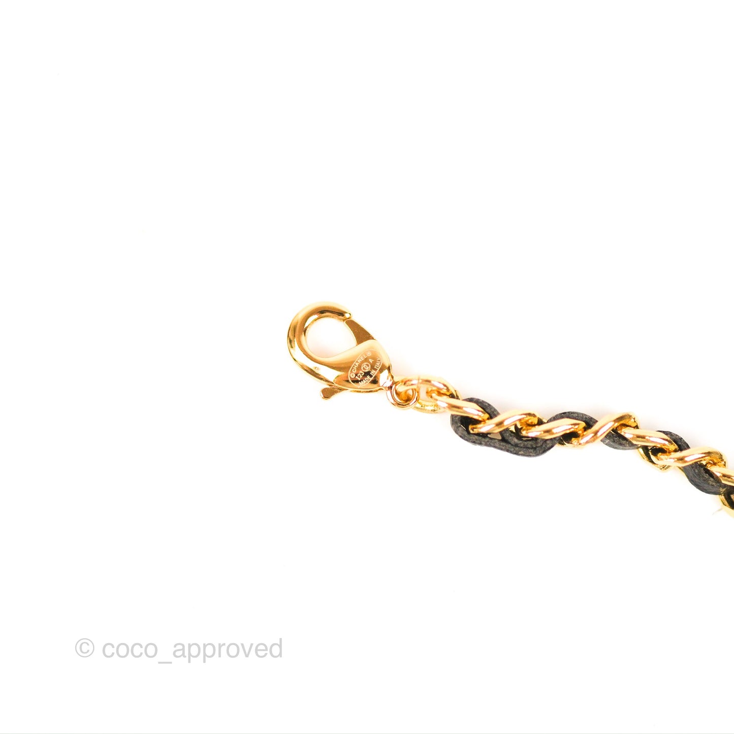 Chanel Crystal CC Snowflake Woven Chain Choker Gold Tone 23A