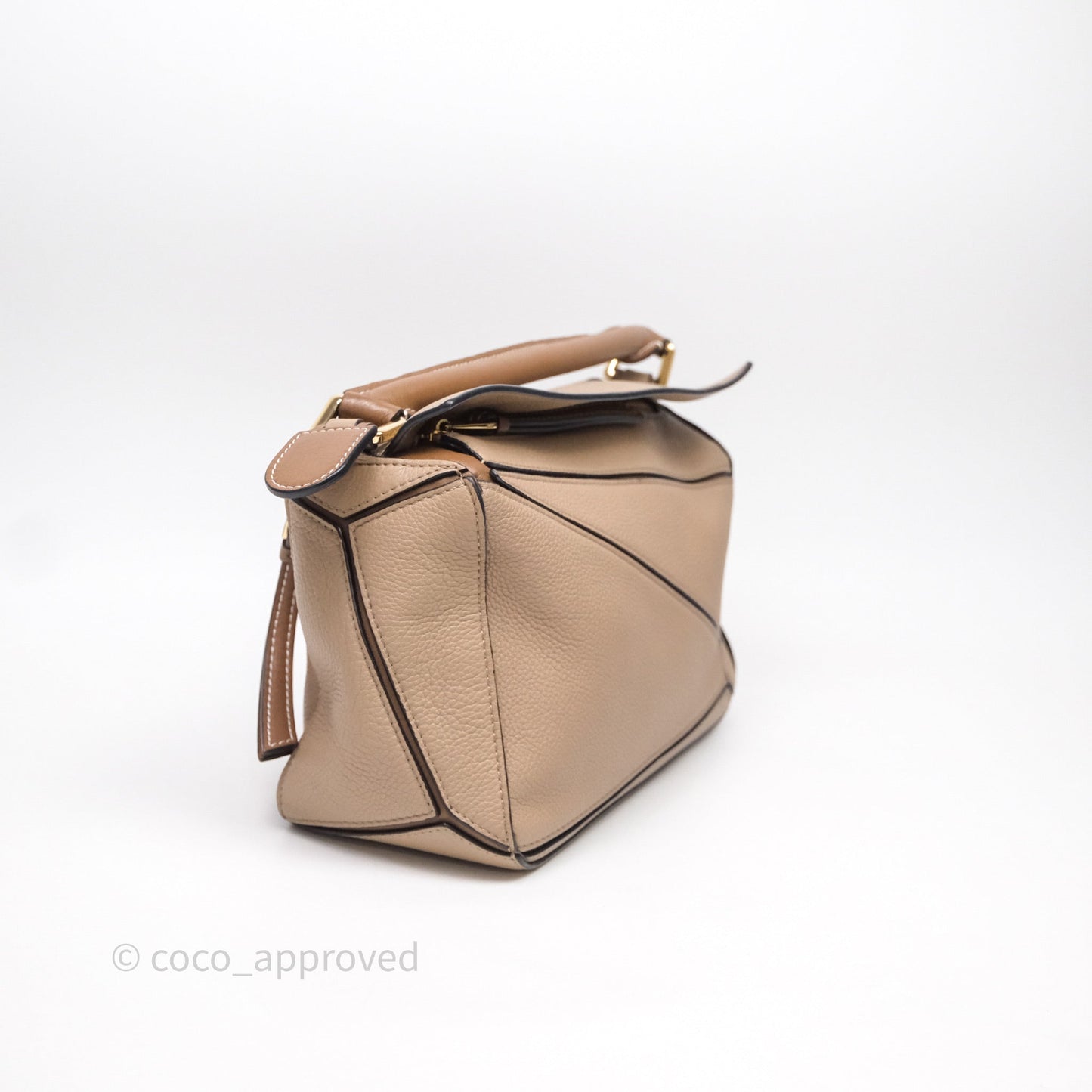 Loewe Small Puzzle Bag Sand Mink Grained Calfskin
