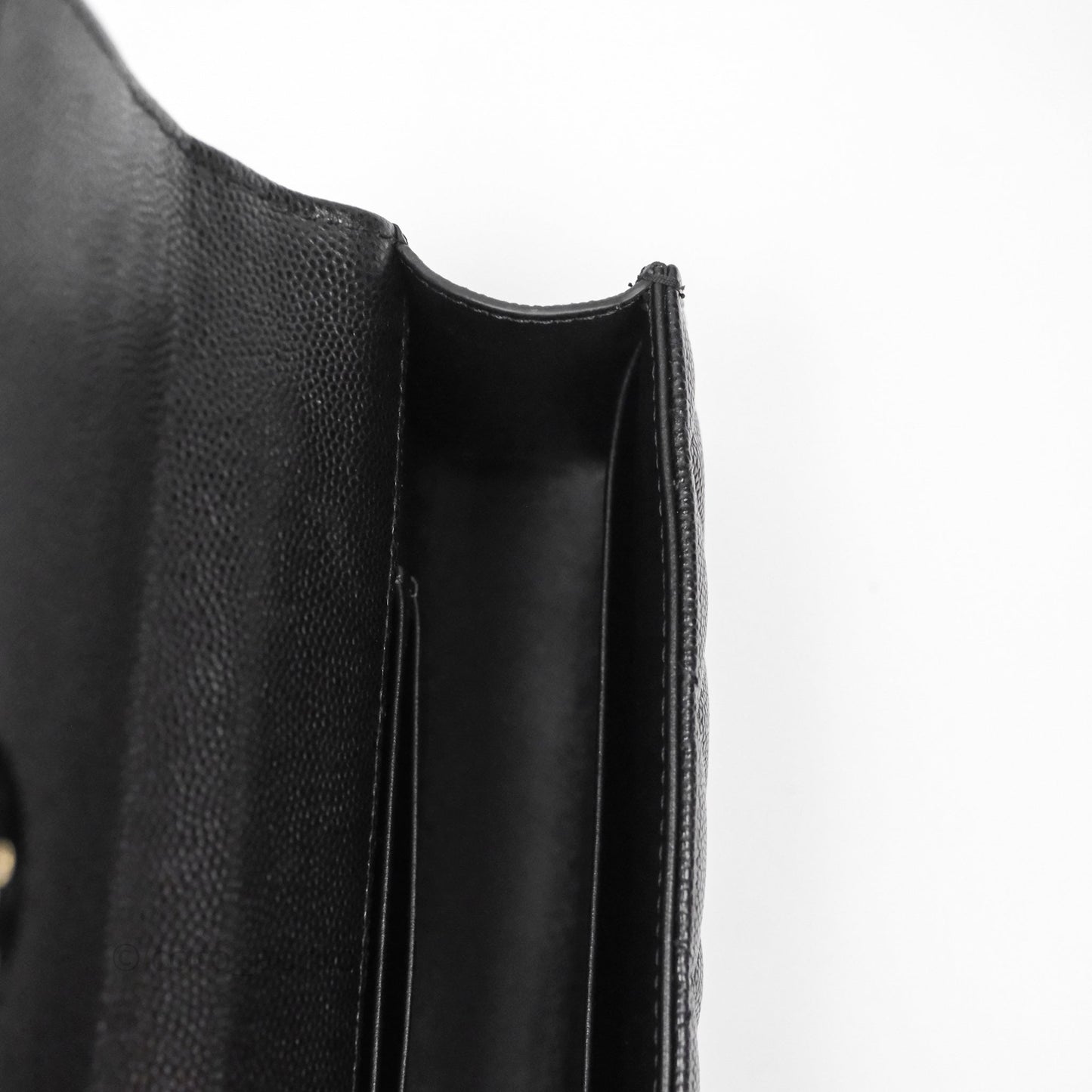 Chanel Clutch With Chain Black Caviar Gold Hardware