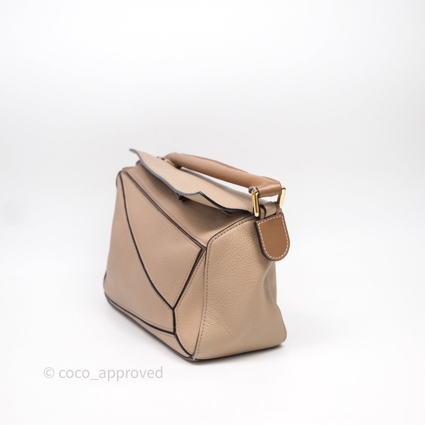 Loewe Small Puzzle Bag Sand Mink Grained Calfskin