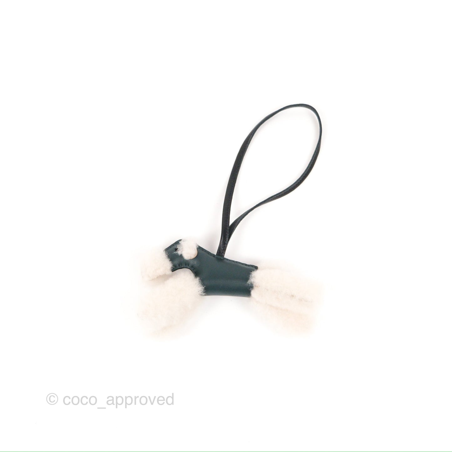 Hermès Fox Terrier Budy Charm Vert Cypress/Black