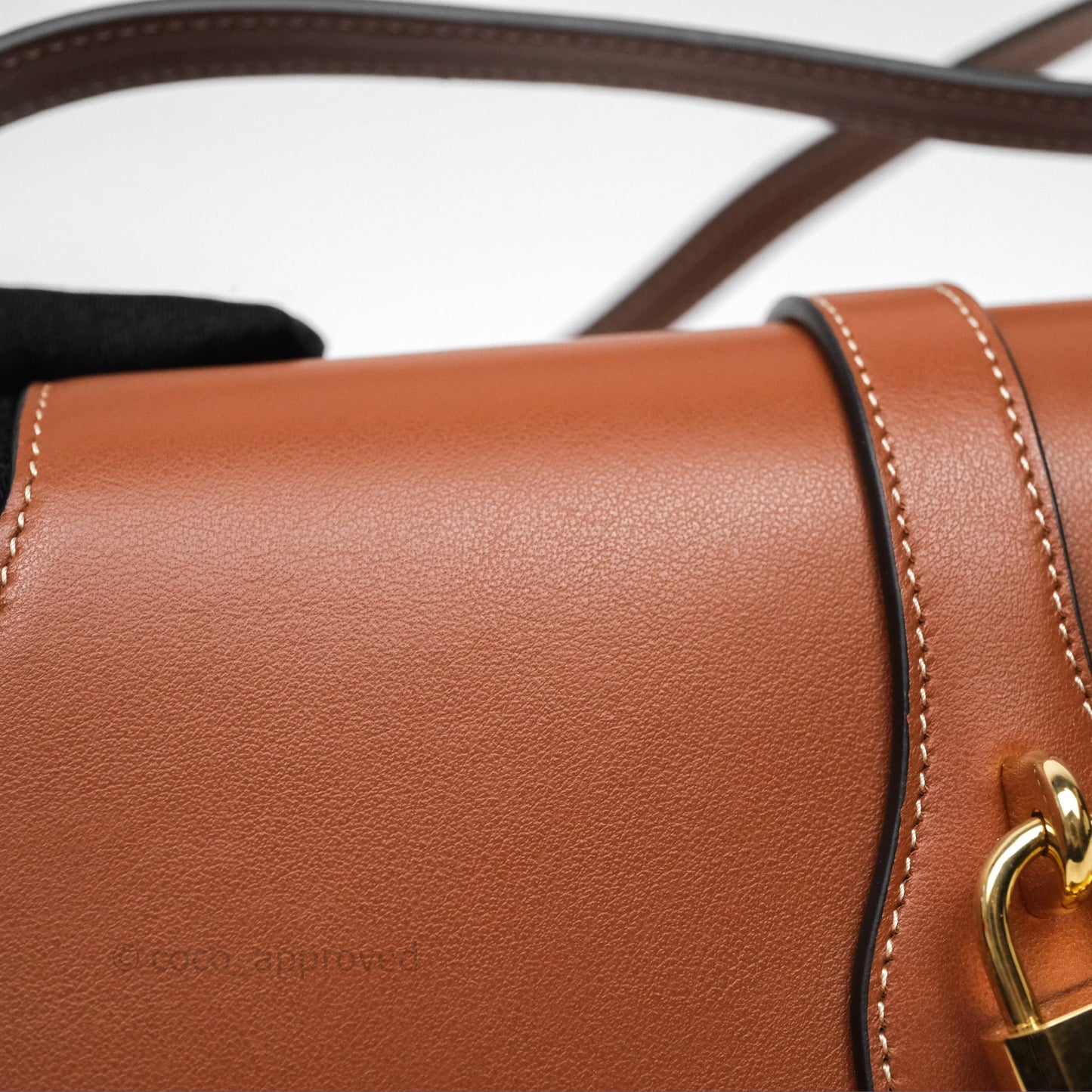 Celine Clutch on Strap Tabou Tan Calfskin