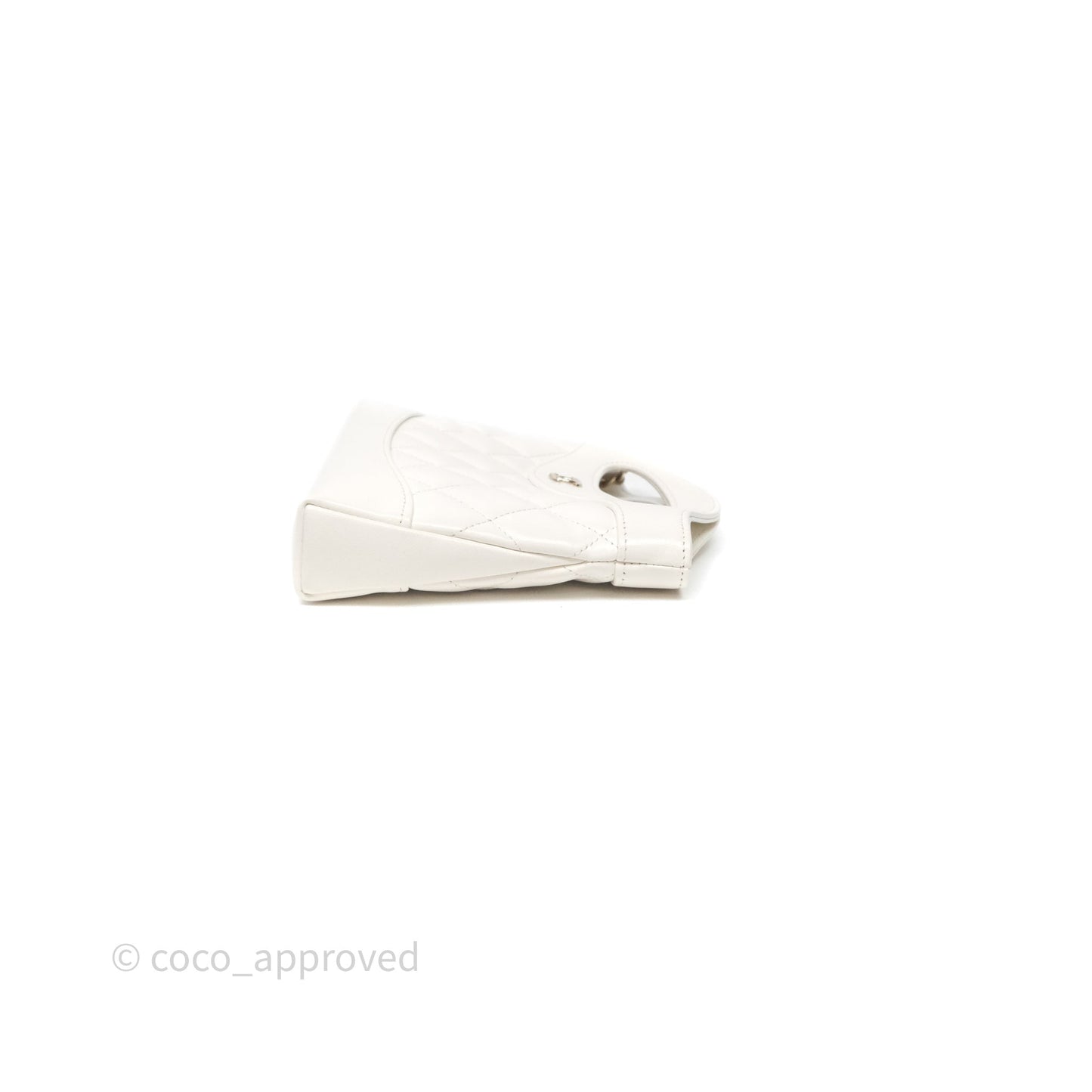 Chanel Nano 31 White Shiny Calfskin Gold Hardware