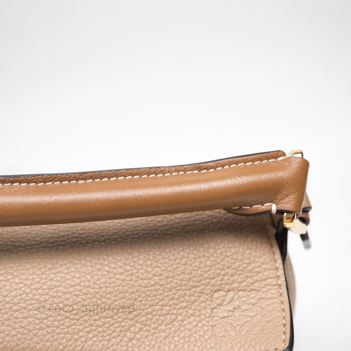 Loewe Small Puzzle Bag Sand Mink Grained Calfskin