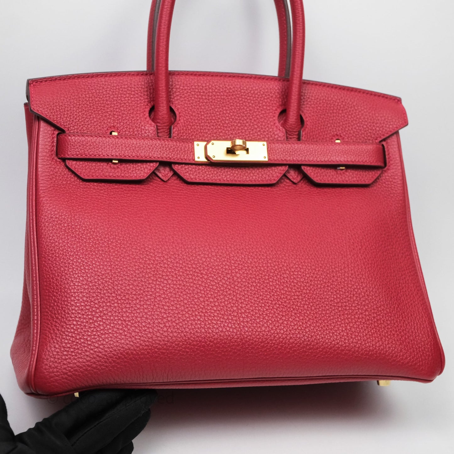 Hermès Birkin 30 Rouge Togo Gold Hardware