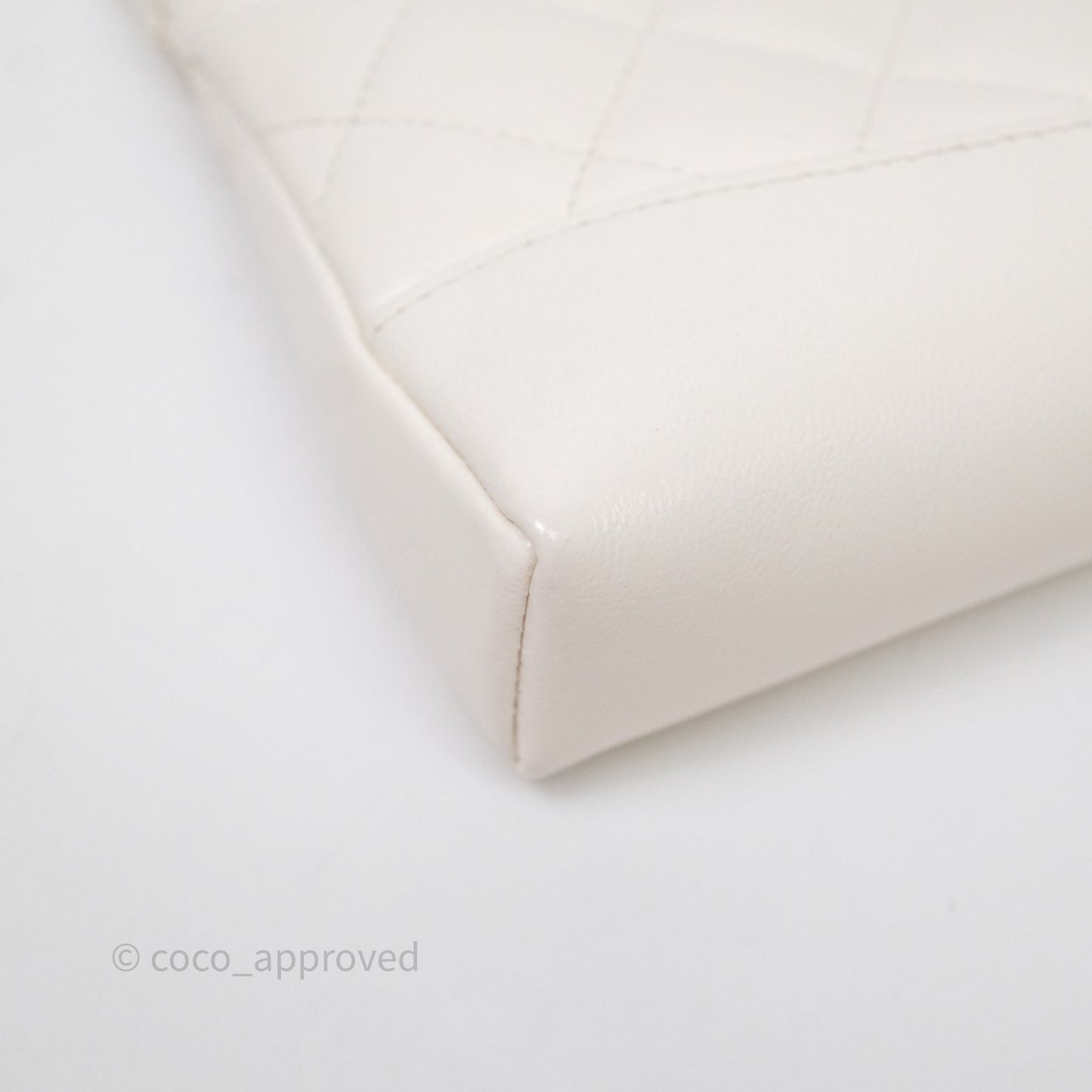 Chanel Nano 31 White Shiny Calfskin Gold Hardware