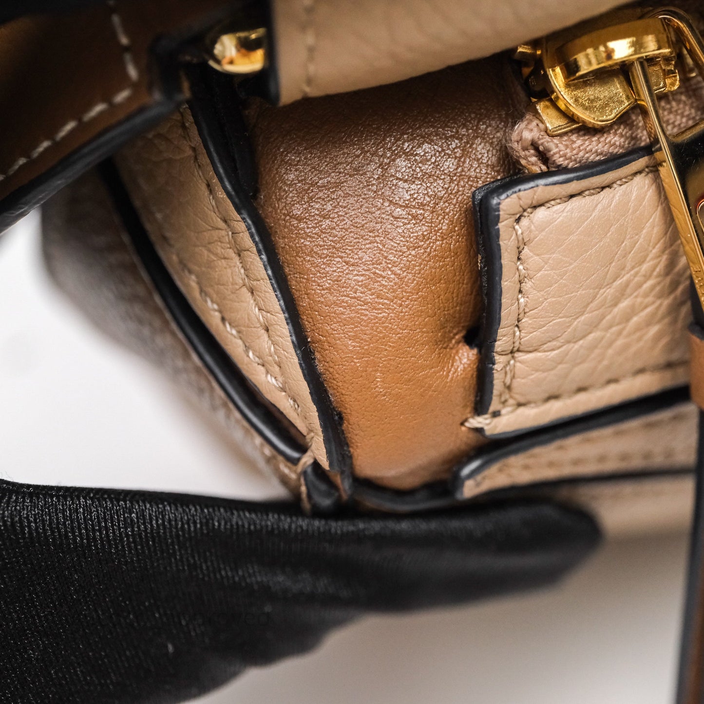 Loewe Small Puzzle Bag Sand Mink Grained Calfskin