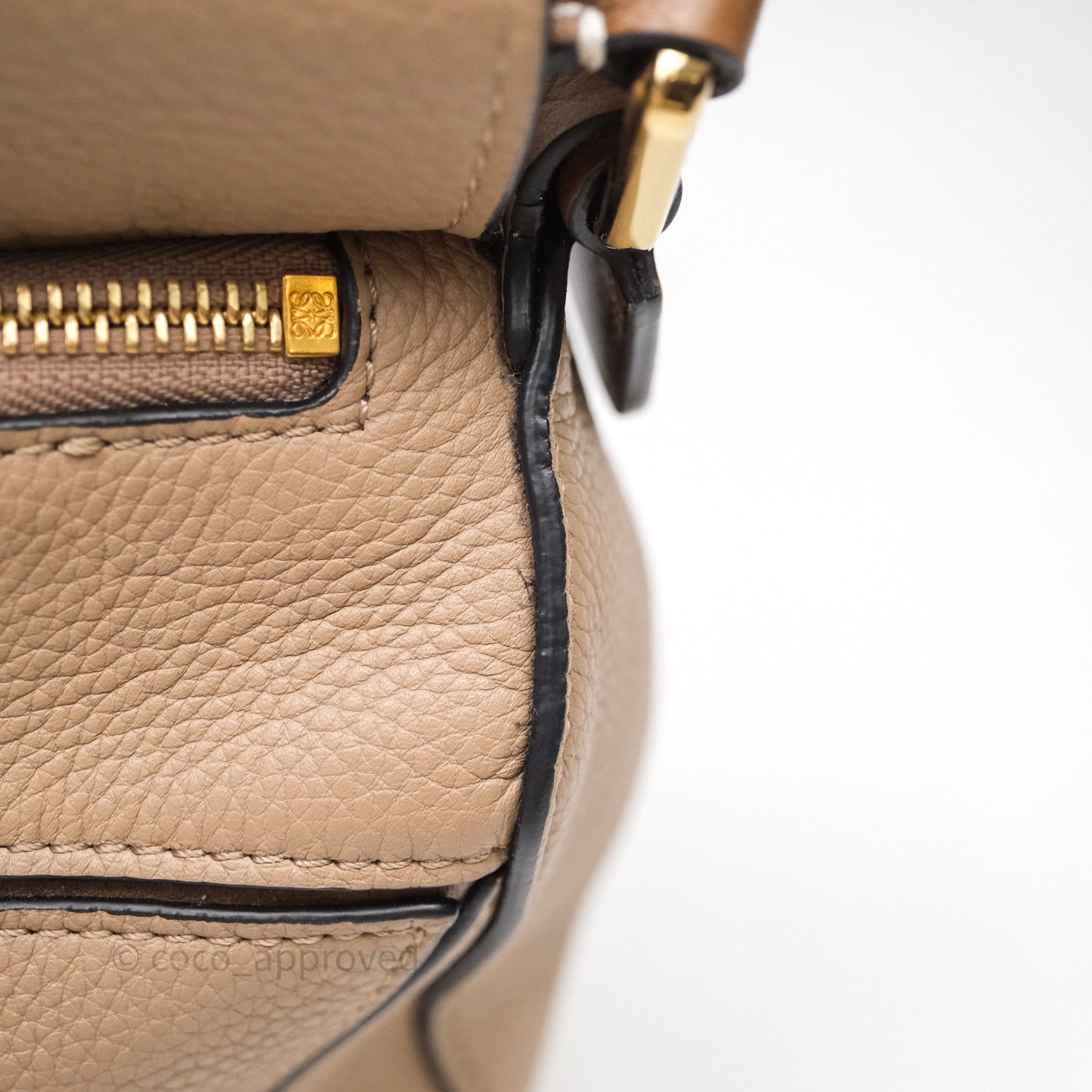 Loewe Small Puzzle Bag Sand Mink Grained Calfskin