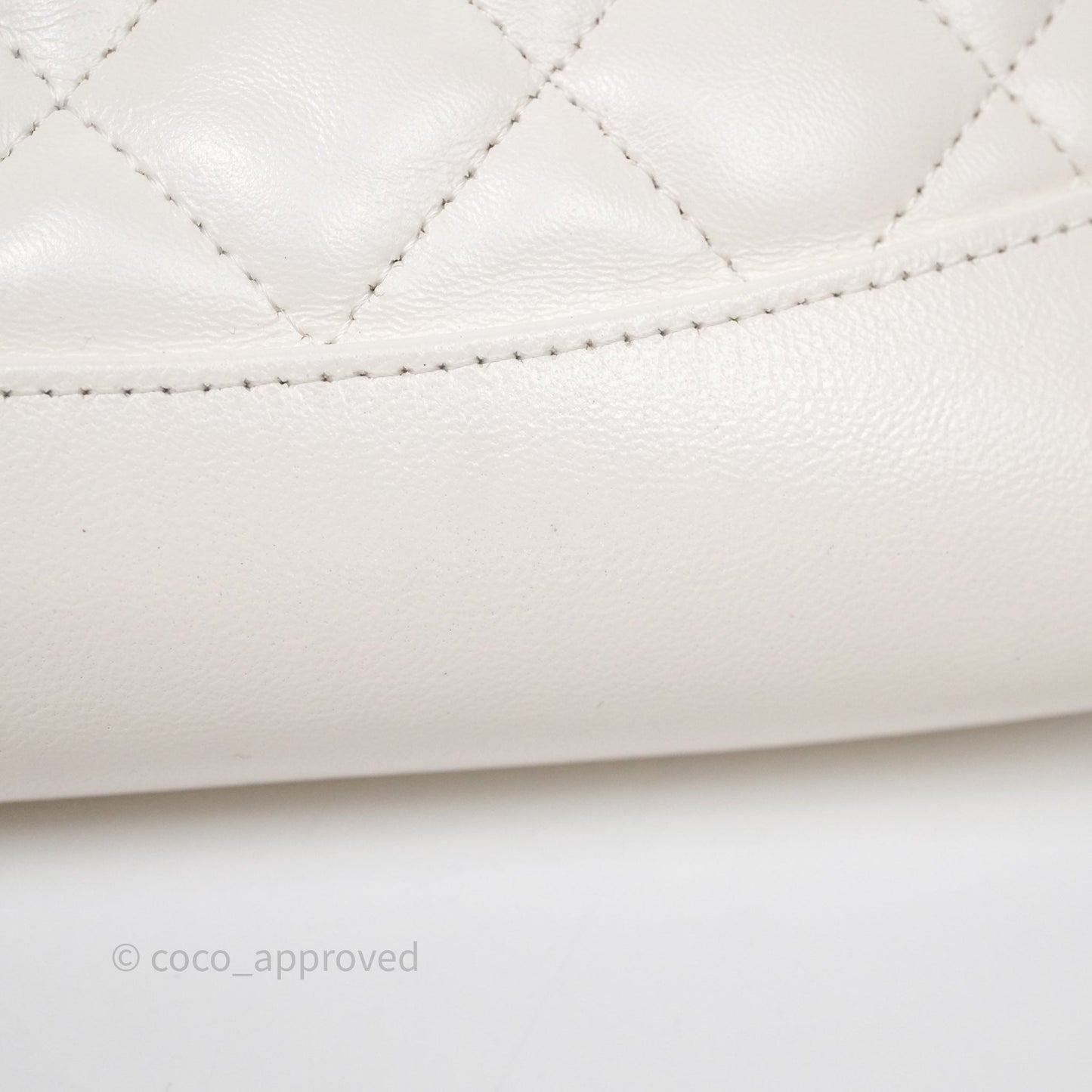 Chanel Nano 31 White Shiny Calfskin Gold Hardware