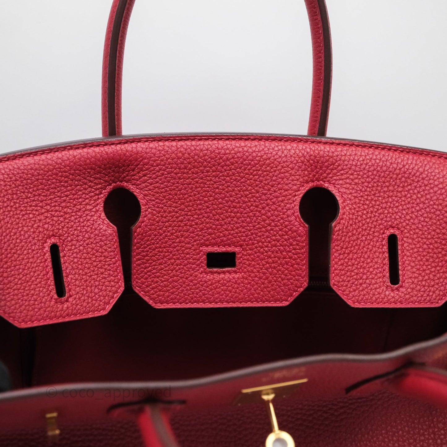 Hermès Birkin 30 Rouge Togo Gold Hardware