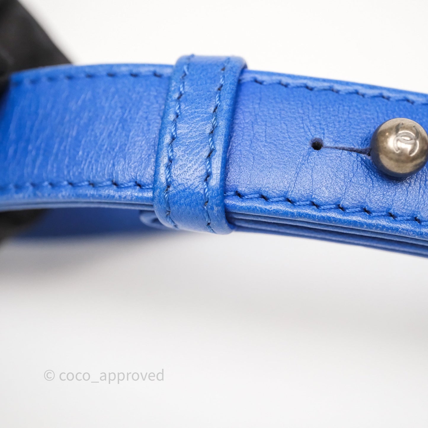 Chanel Quilted Small Boy Blue Velvet Ruthenium Hardware