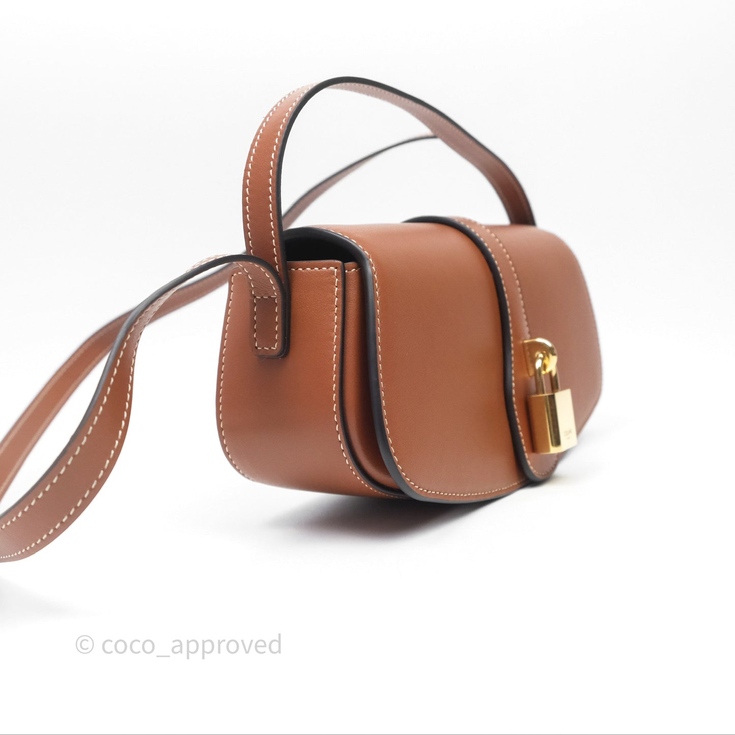 Celine Clutch on Strap Tabou Tan Calfskin