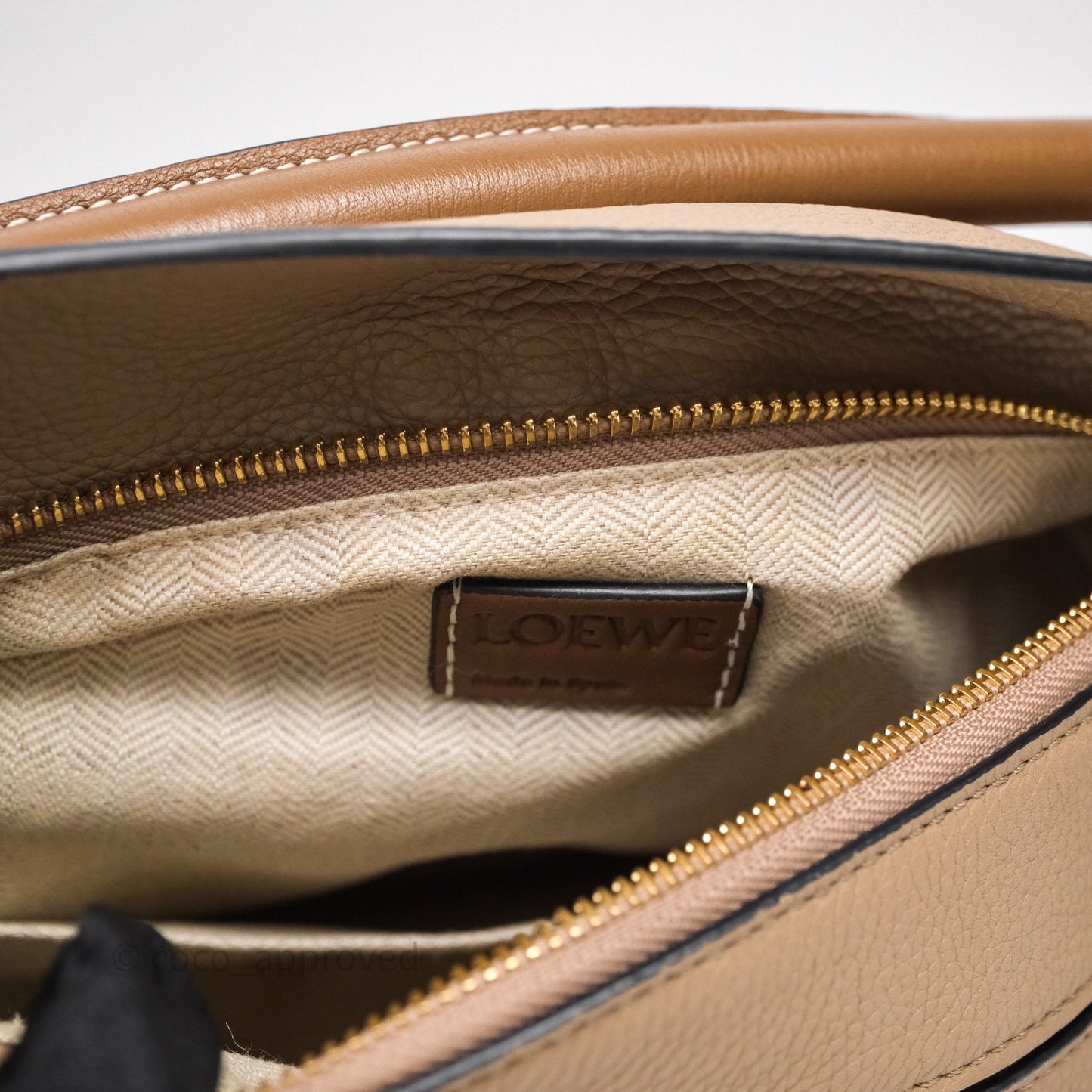Loewe Small Puzzle Bag Sand Mink Grained Calfskin