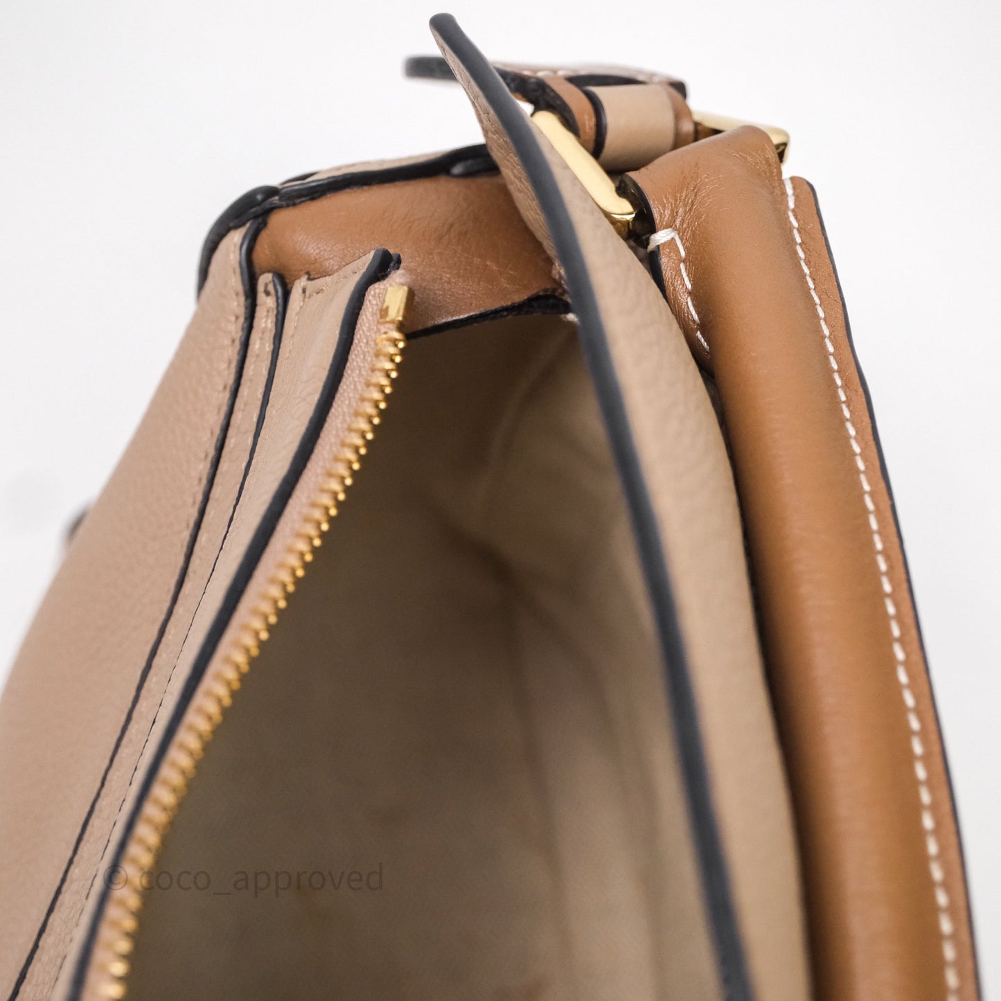 Loewe Small Puzzle Bag Sand Mink Grained Calfskin