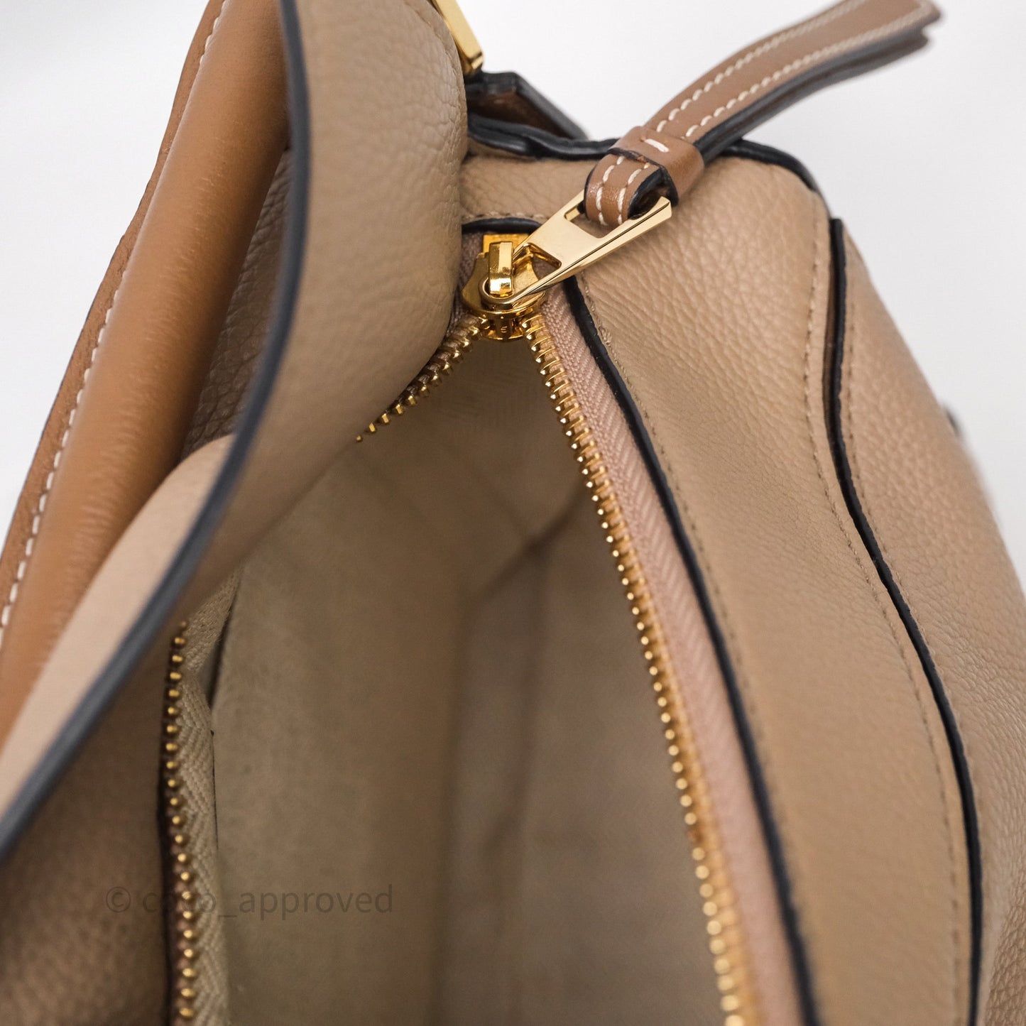 Loewe Small Puzzle Bag Sand Mink Grained Calfskin