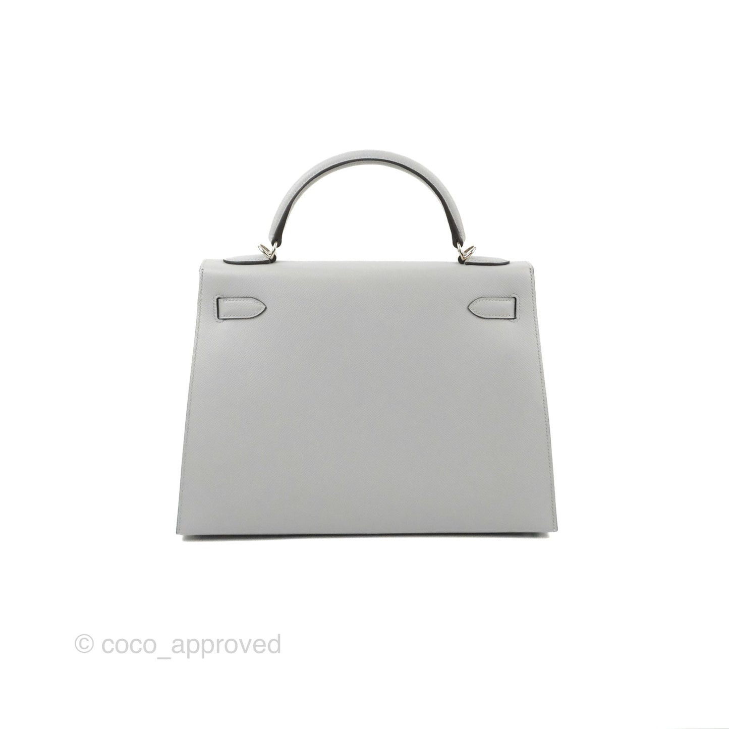 Hermès Kelly 32 Sellier Bleu Glacier Epsom Palladium Hardware