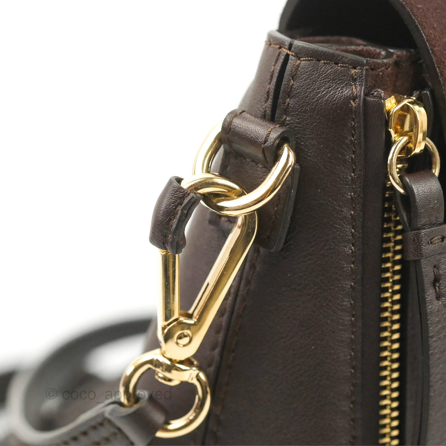 Chloe Small Faye Backpack Suede Calfskin Burgundy Gold Hardware