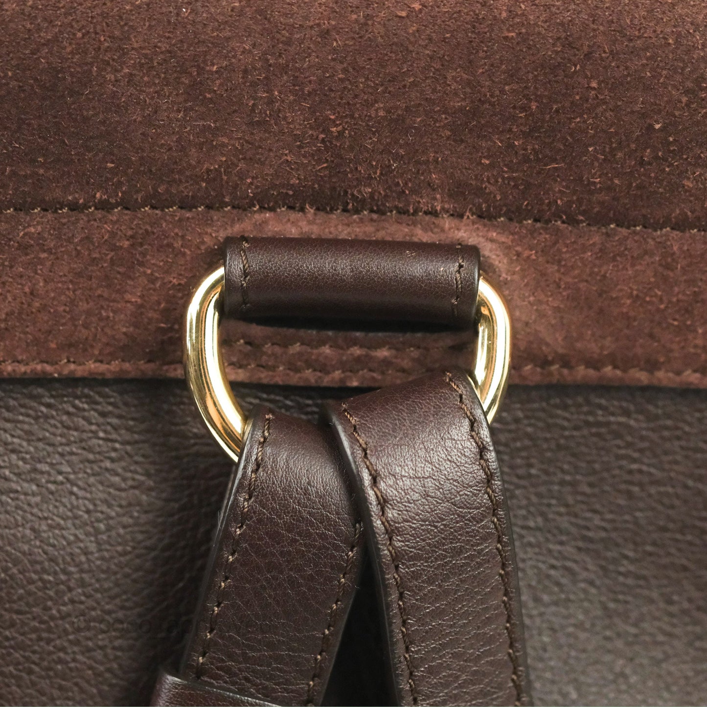 Chloe Small Faye Backpack Suede Calfskin Burgundy Gold Hardware
