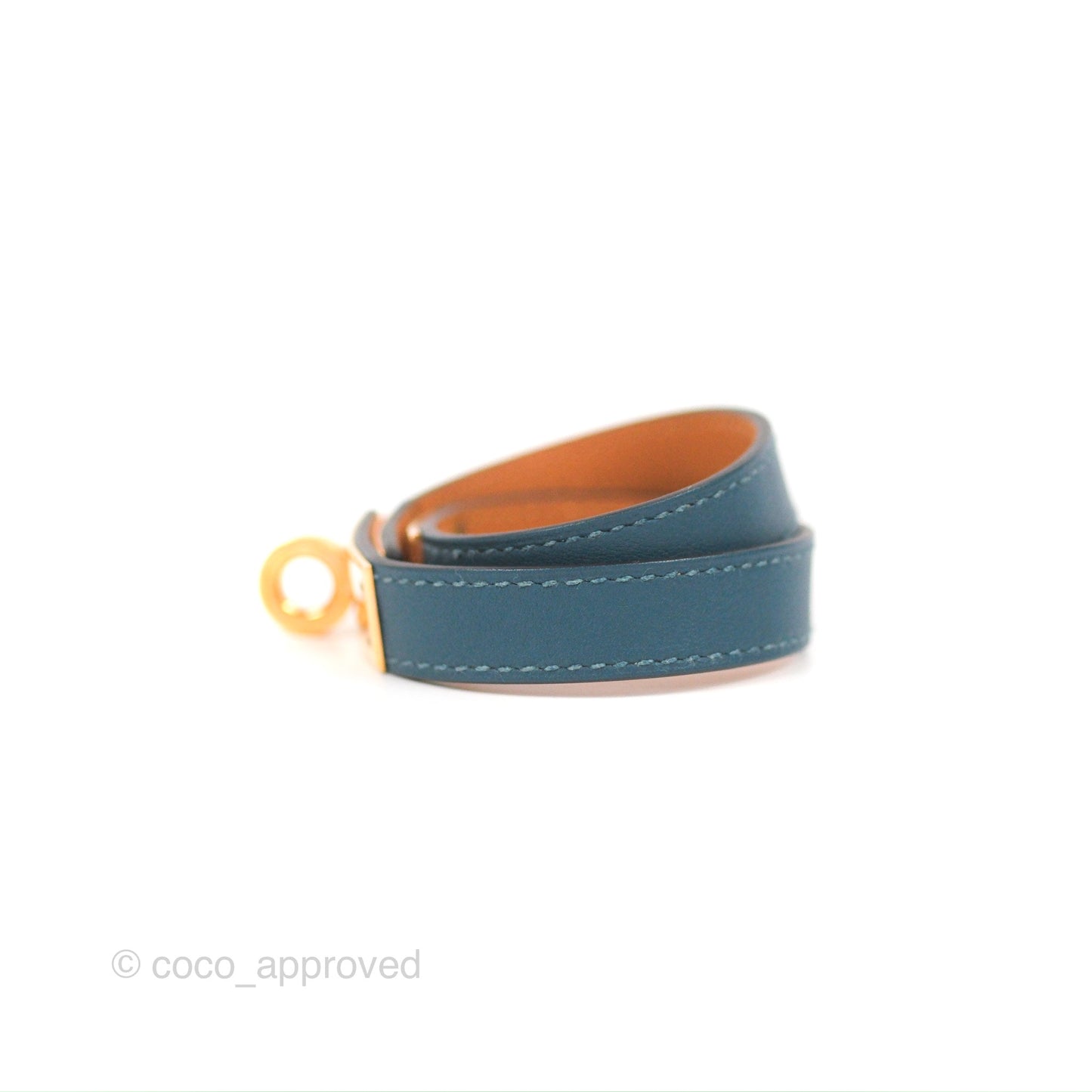 Hermès Kelly Double Tour Bracelet Vert Bosphore Swift Gold Hardware