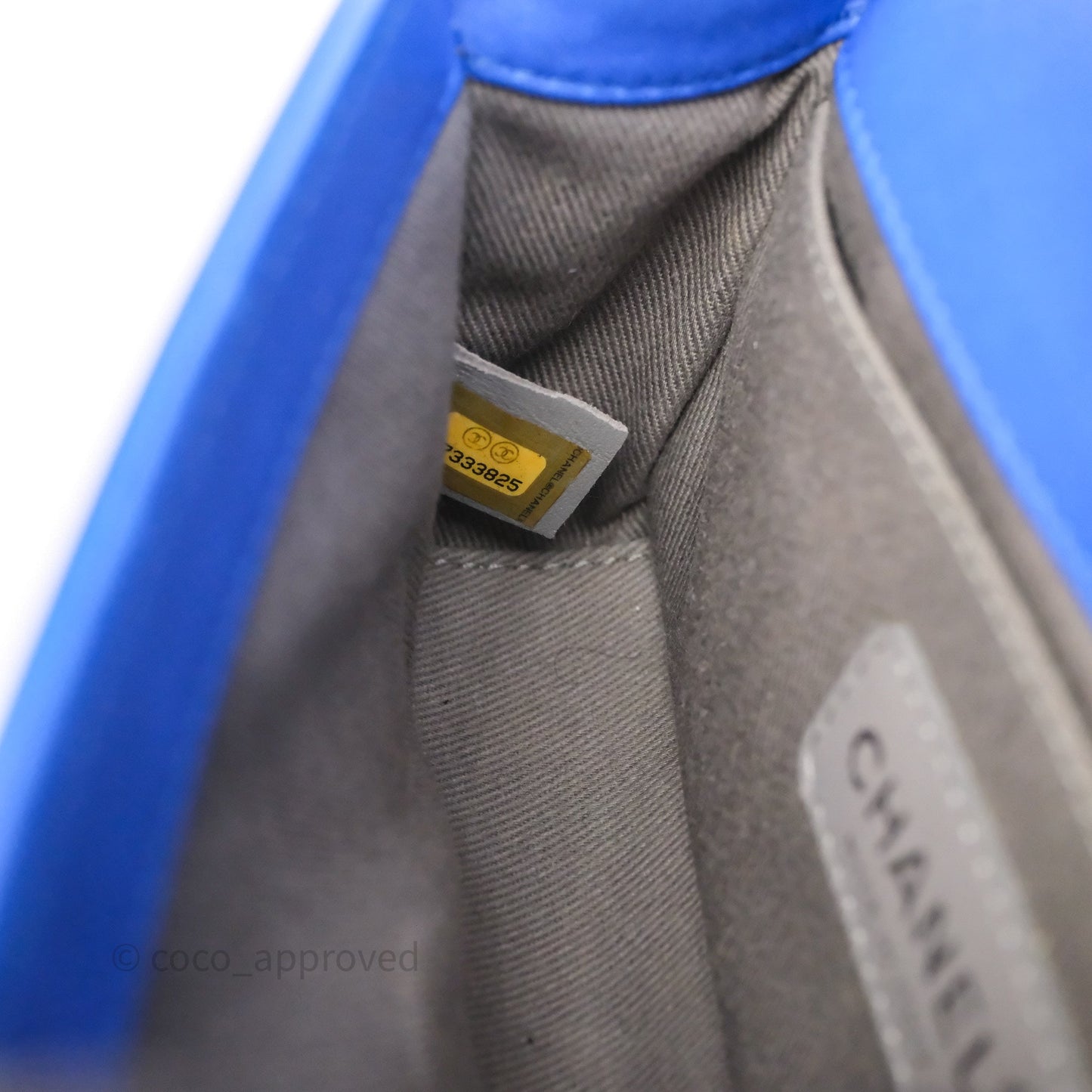Chanel Quilted Small Boy Blue Velvet Ruthenium Hardware