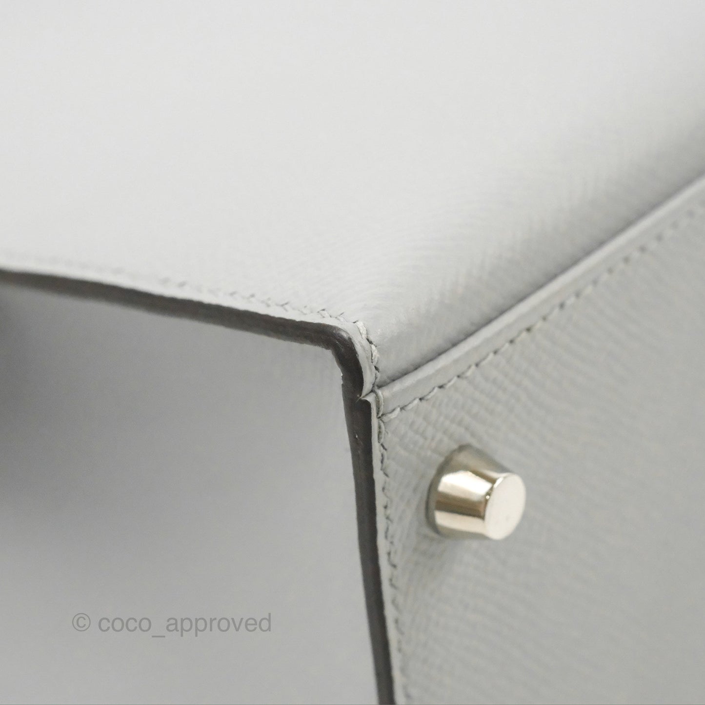 Hermès Kelly 32 Sellier Bleu Glacier Epsom Palladium Hardware