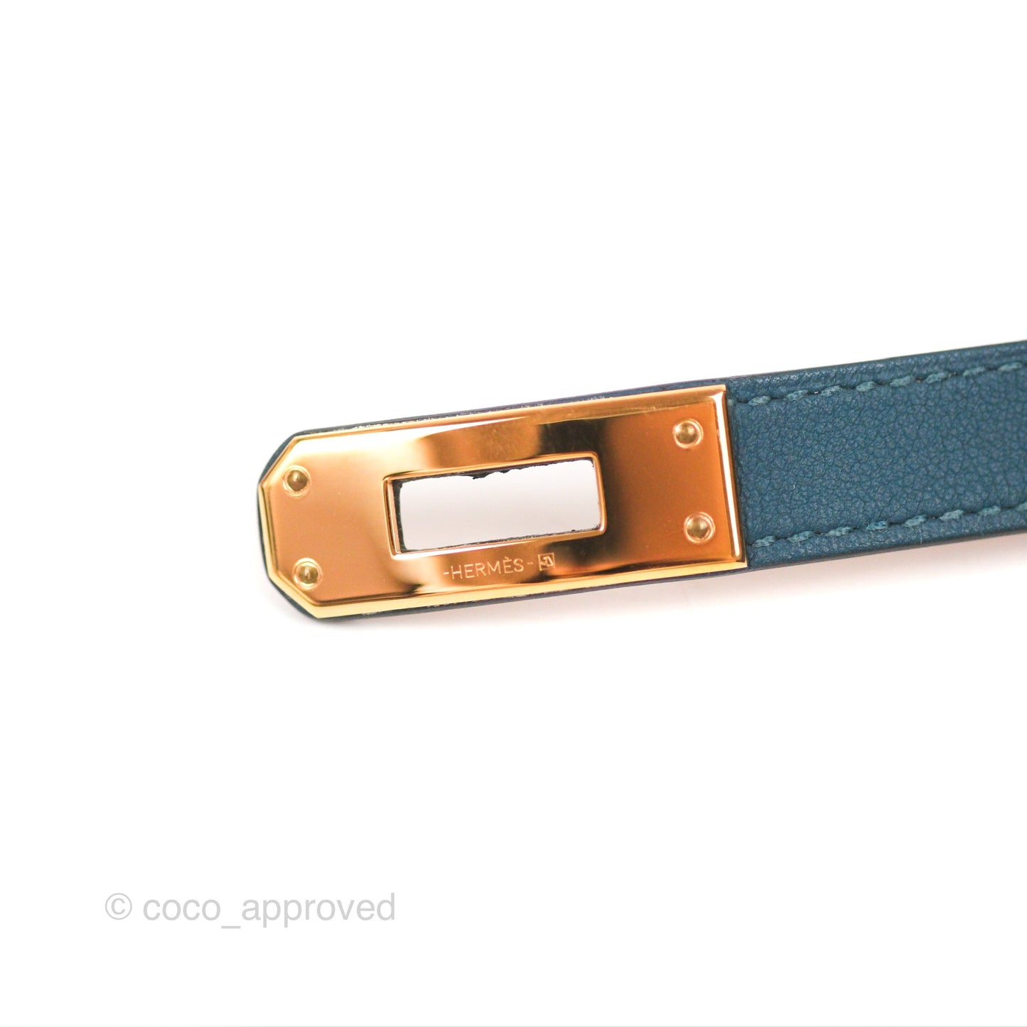 Hermès Kelly Double Tour Bracelet Vert Bosphore Swift Gold Hardware