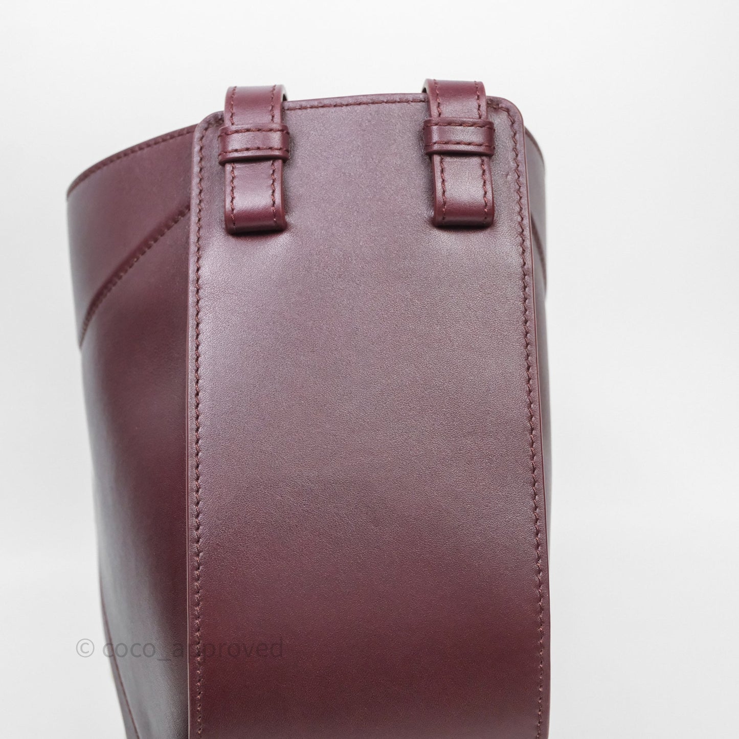 Loewe Hammock Slice Dark Red Bag Gold Hardware