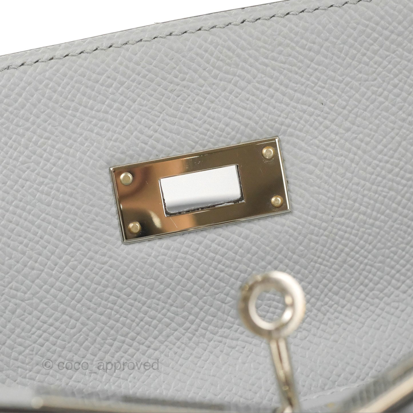 Hermès Kelly 32 Sellier Bleu Glacier Epsom Palladium Hardware