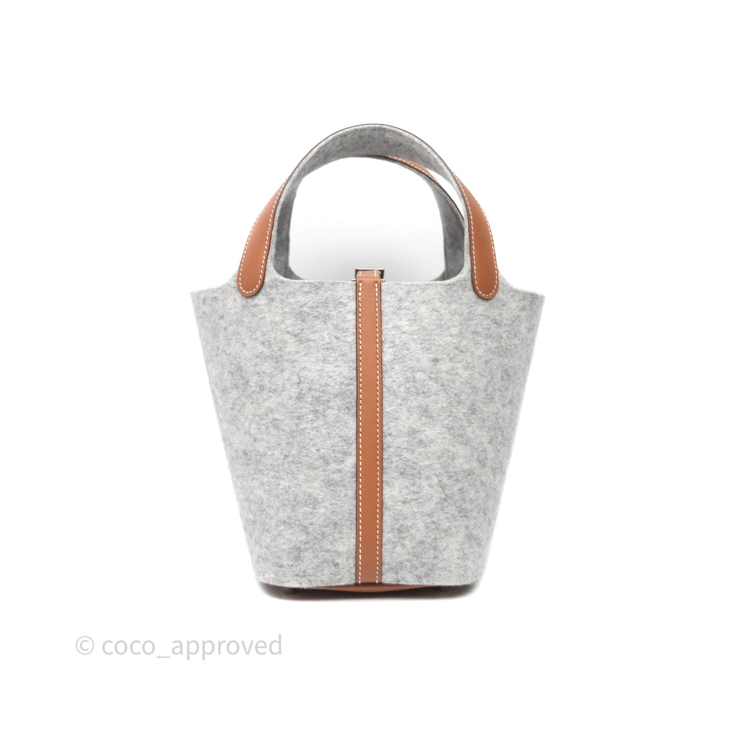 Hermès Picotin 18 Gris Clair/ Gold Wool Feutre Swift Palladium Hardware
