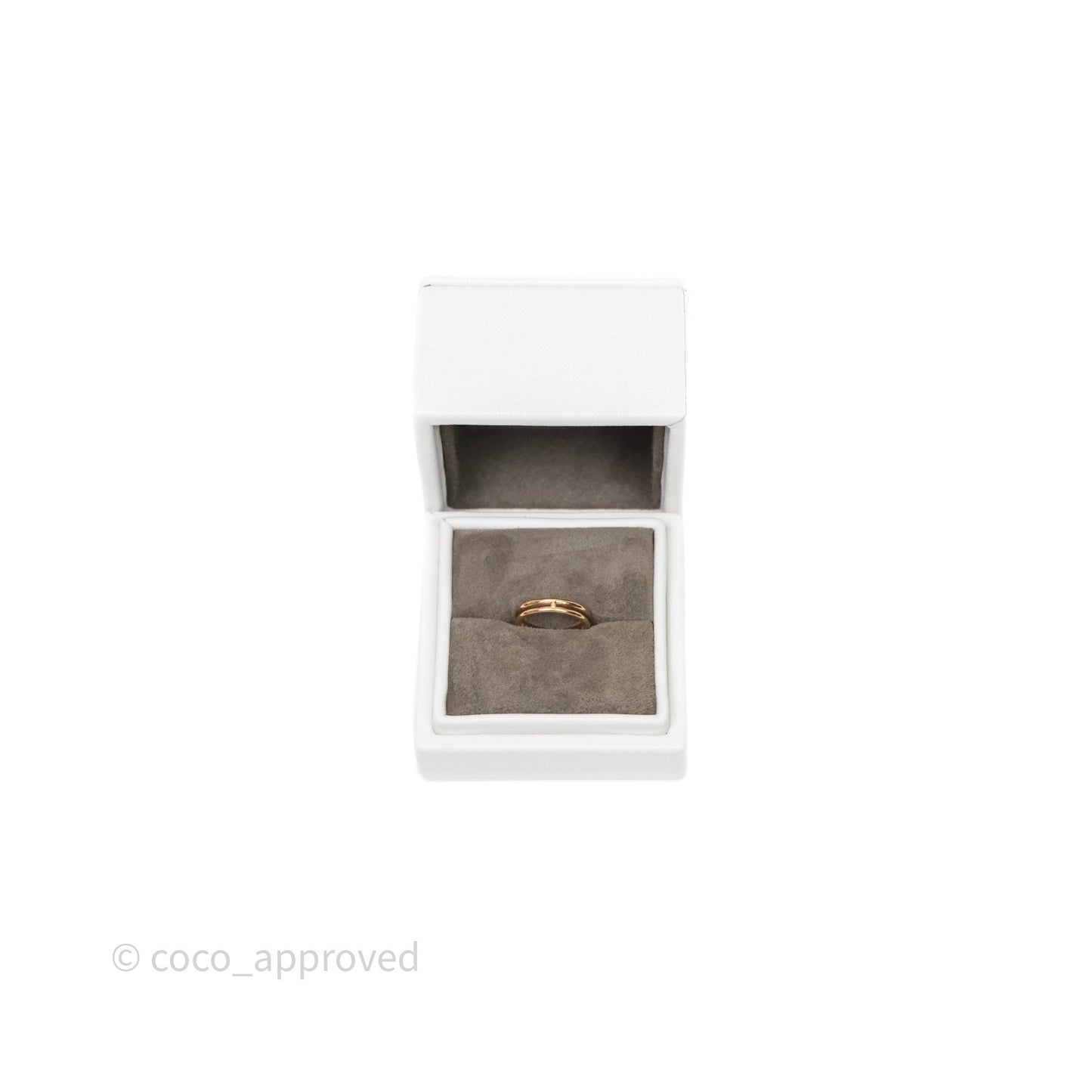 Hermès Ariane Wedding Band Ring Rose Gold Size 51