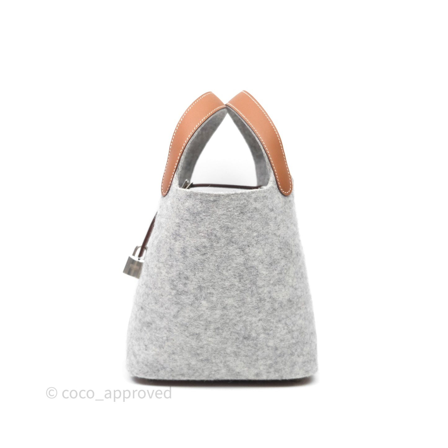 Hermès Picotin 18 Gris Clair/ Gold Wool Feutre Swift Palladium Hardware