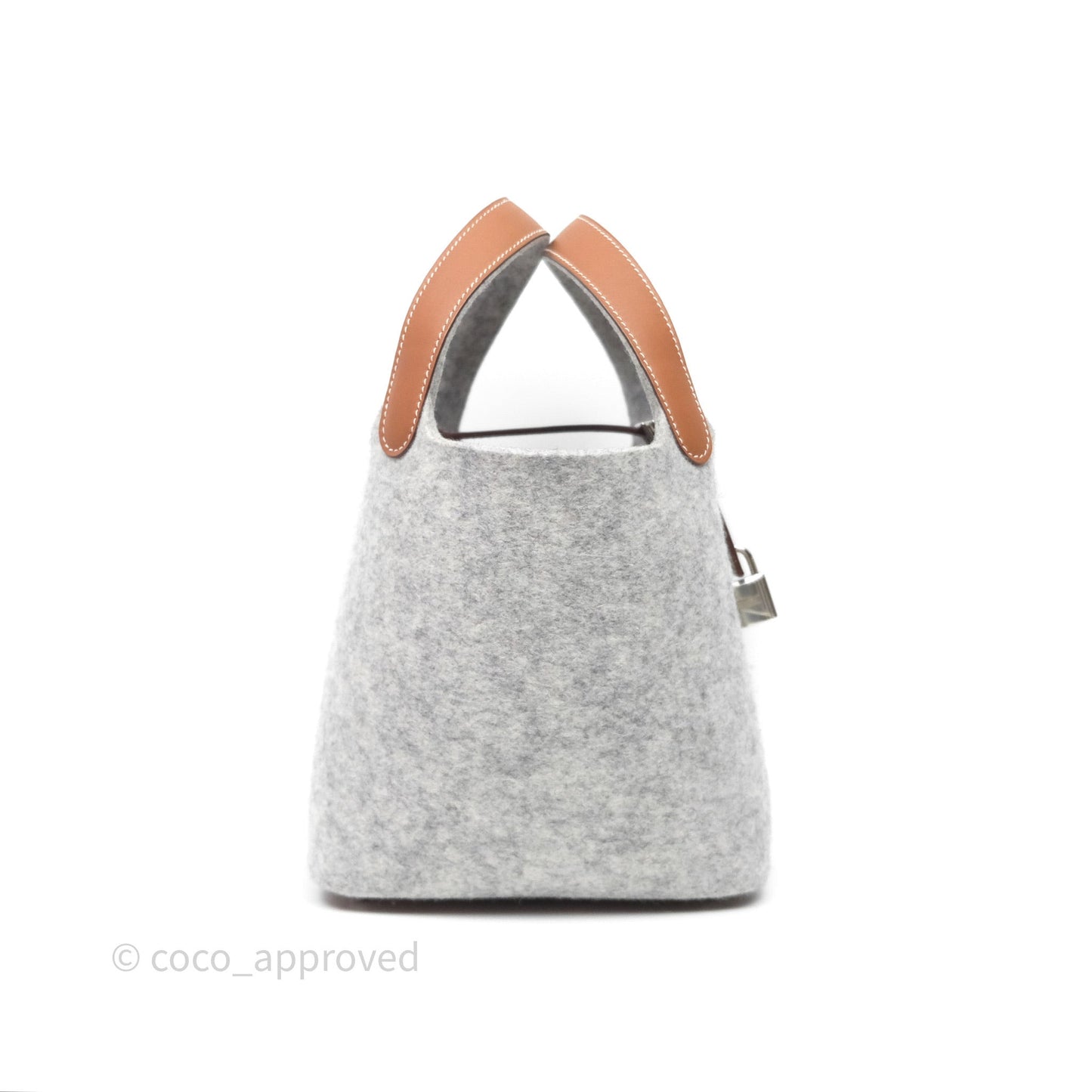 Hermès Picotin 18 Gris Clair/ Gold Wool Feutre Swift Palladium Hardware