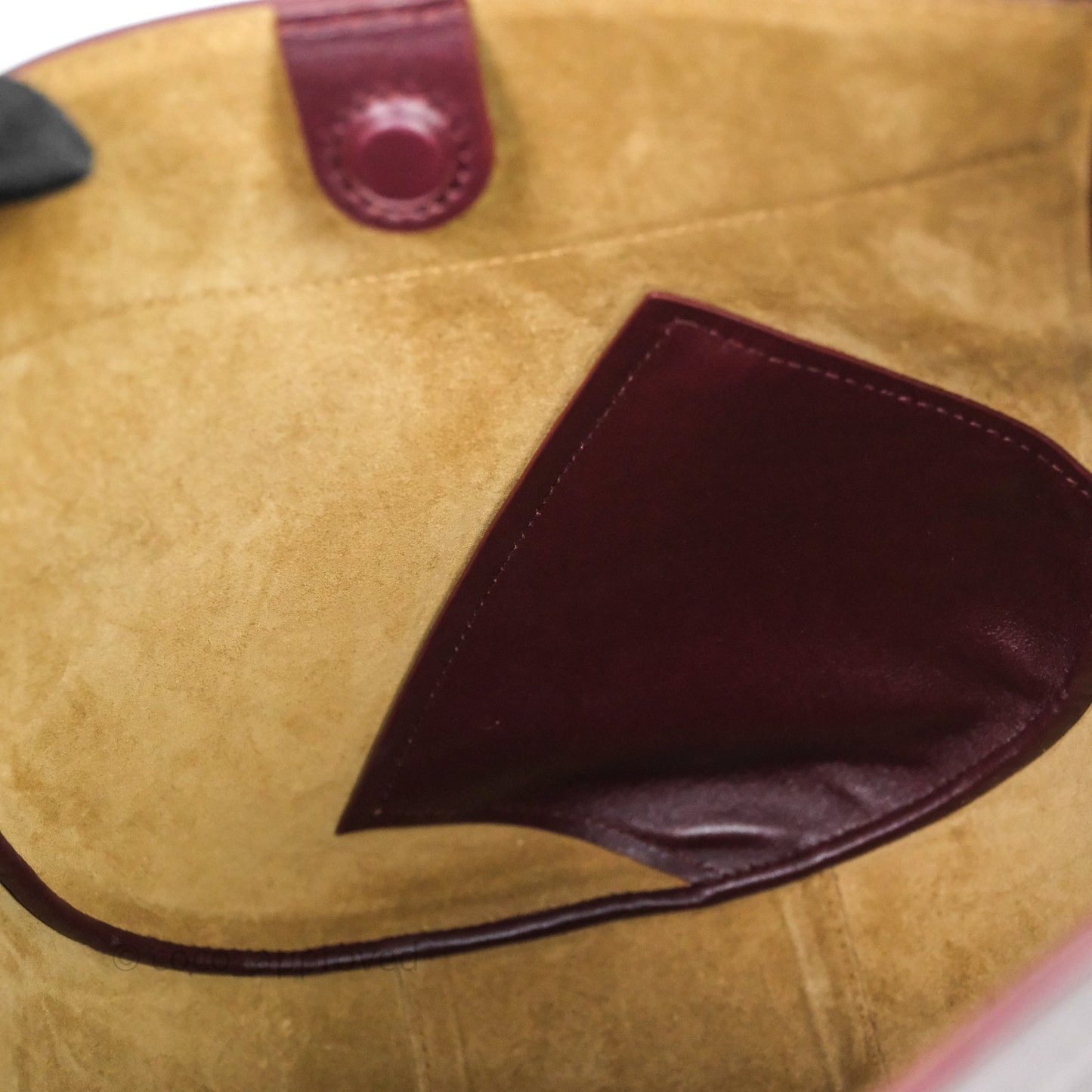 Loewe Hammock Slice Dark Red Bag Gold Hardware