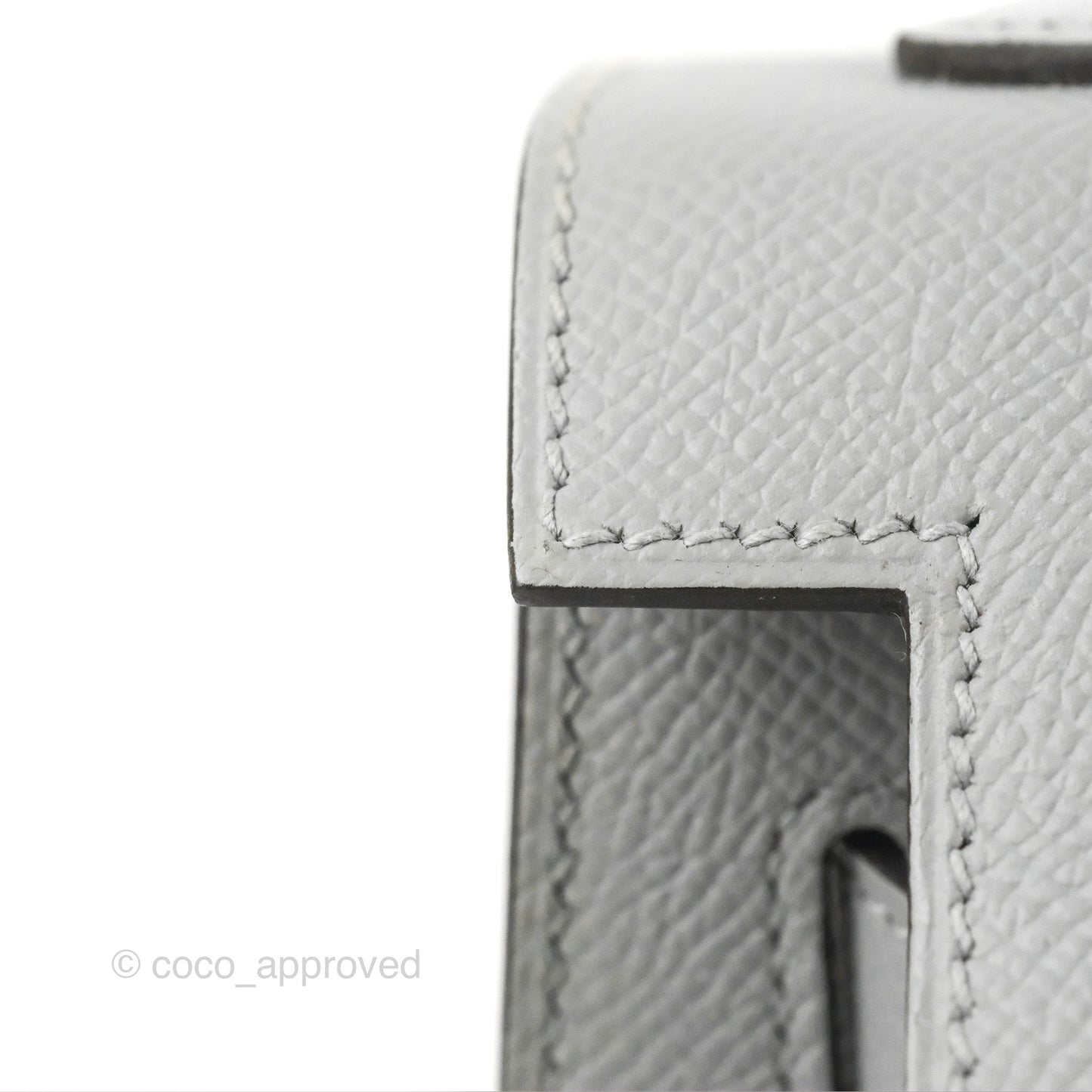 Hermès Kelly 32 Sellier Bleu Glacier Epsom Palladium Hardware
