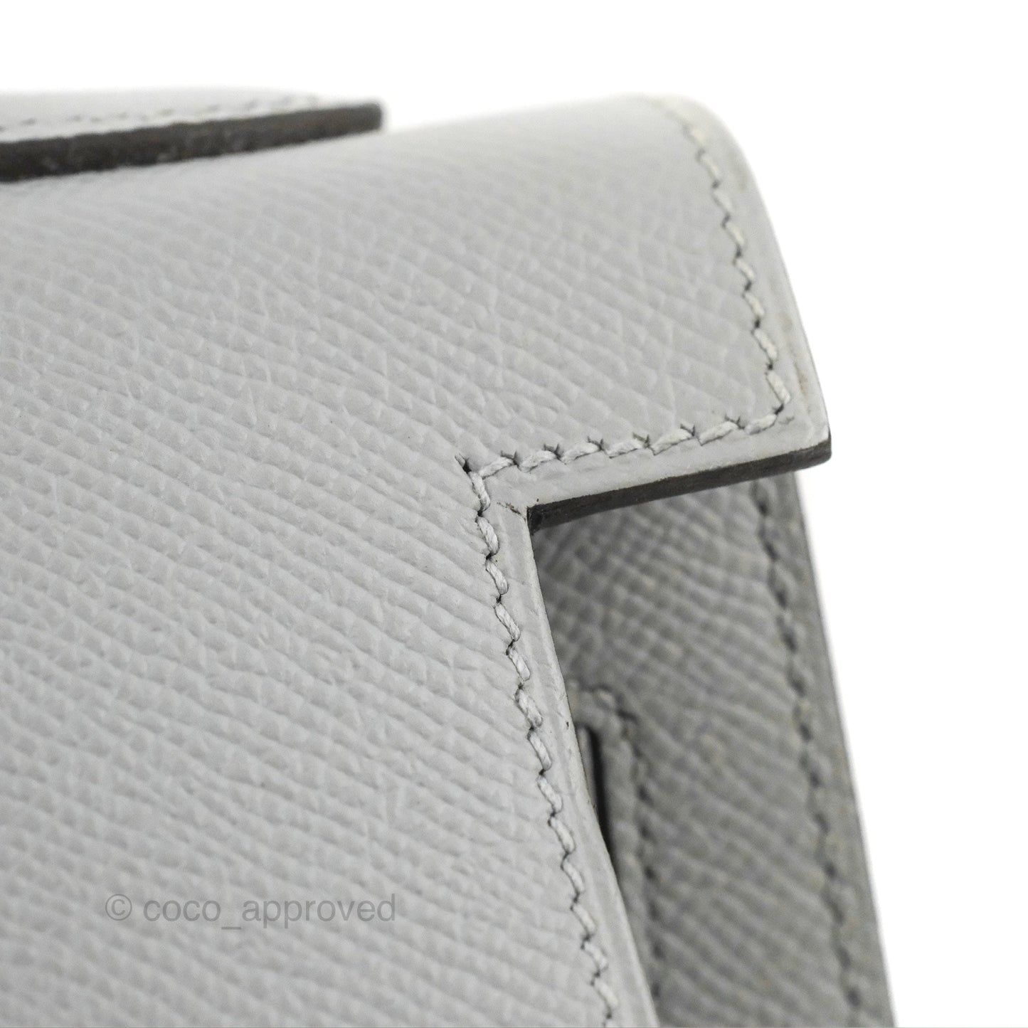 Hermès Kelly 32 Sellier Bleu Glacier Epsom Palladium Hardware