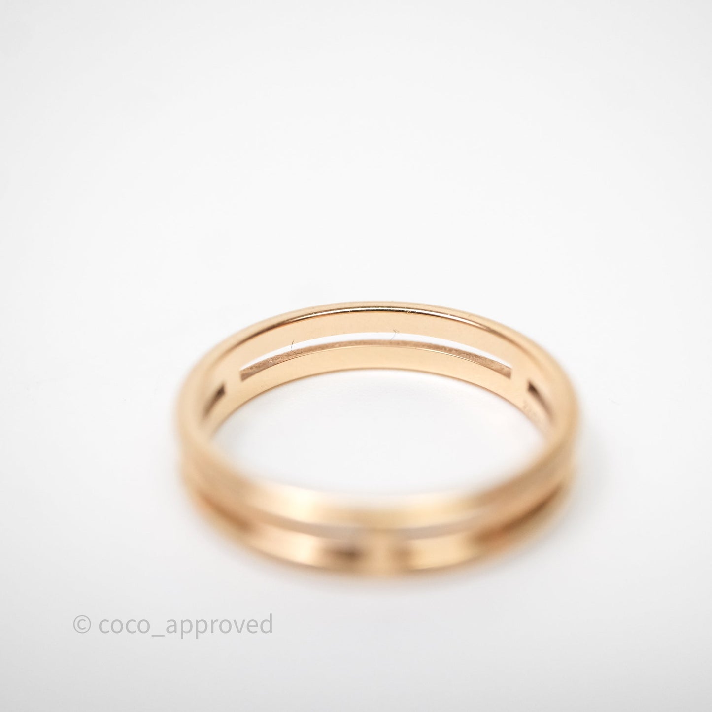 Hermès Ariane Wedding Band Ring Rose Gold Size 51