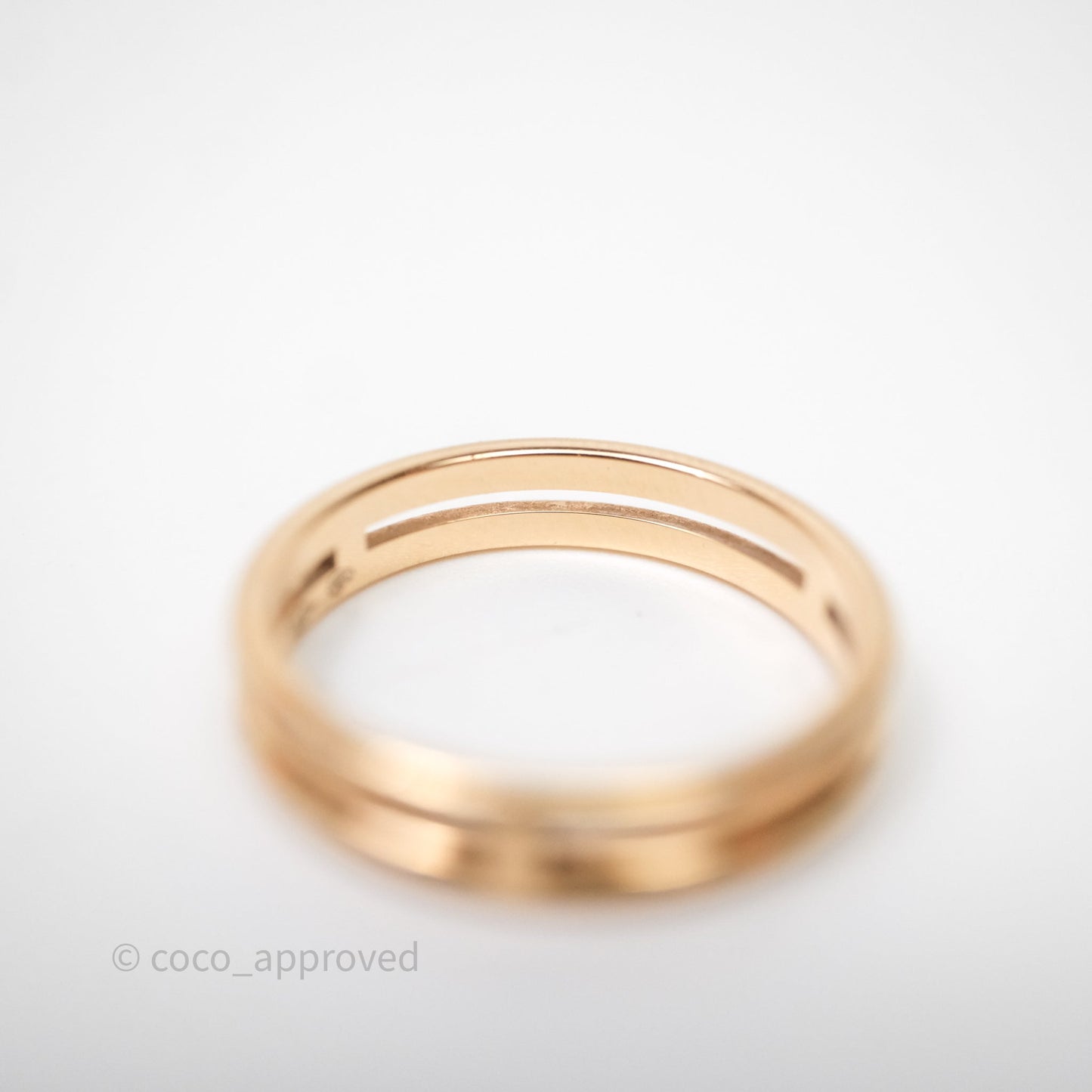 Hermès Ariane Wedding Band Ring Rose Gold Size 51