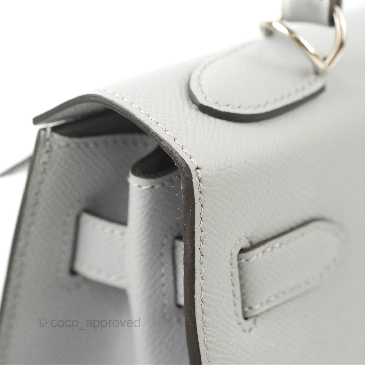 Hermès Kelly 32 Sellier Bleu Glacier Epsom Palladium Hardware
