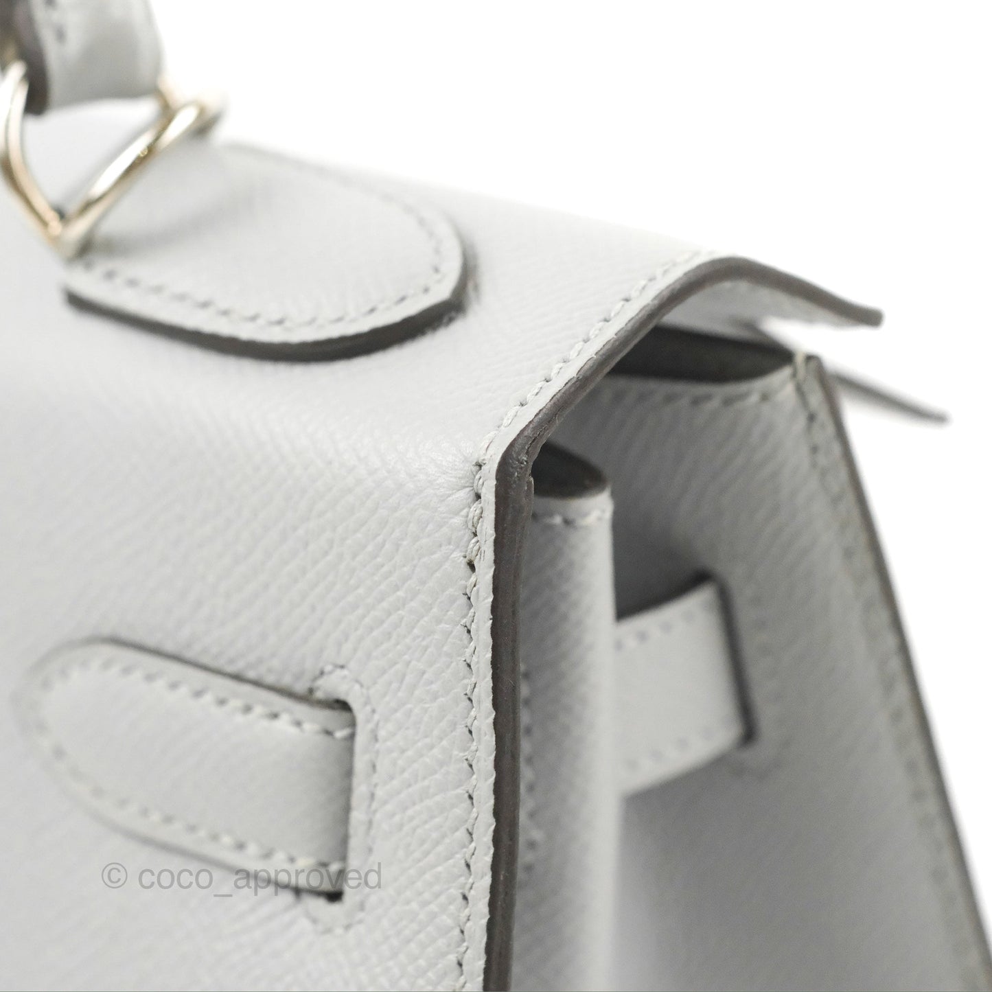 Hermès Kelly 32 Sellier Bleu Glacier Epsom Palladium Hardware