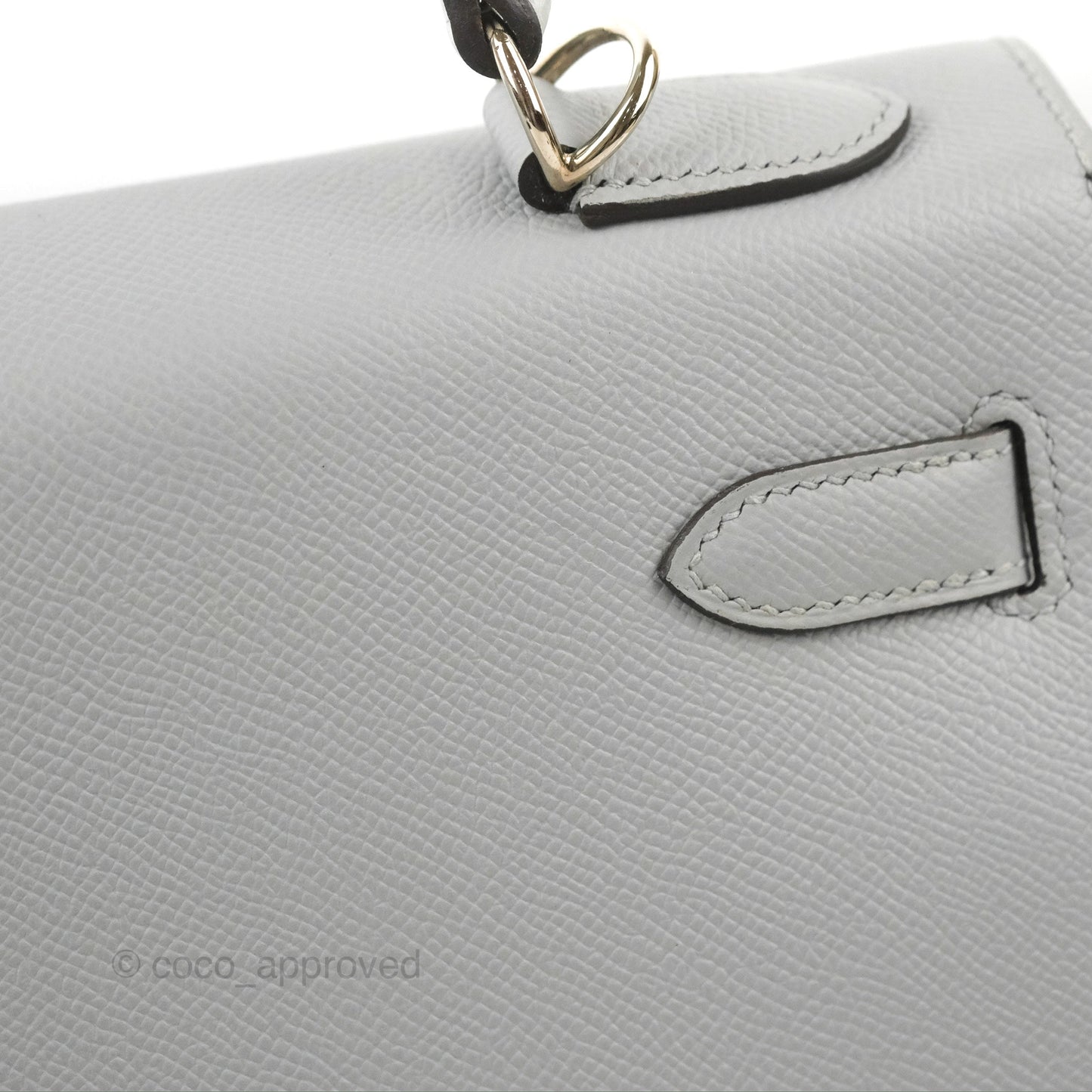 Hermès Kelly 32 Sellier Bleu Glacier Epsom Palladium Hardware