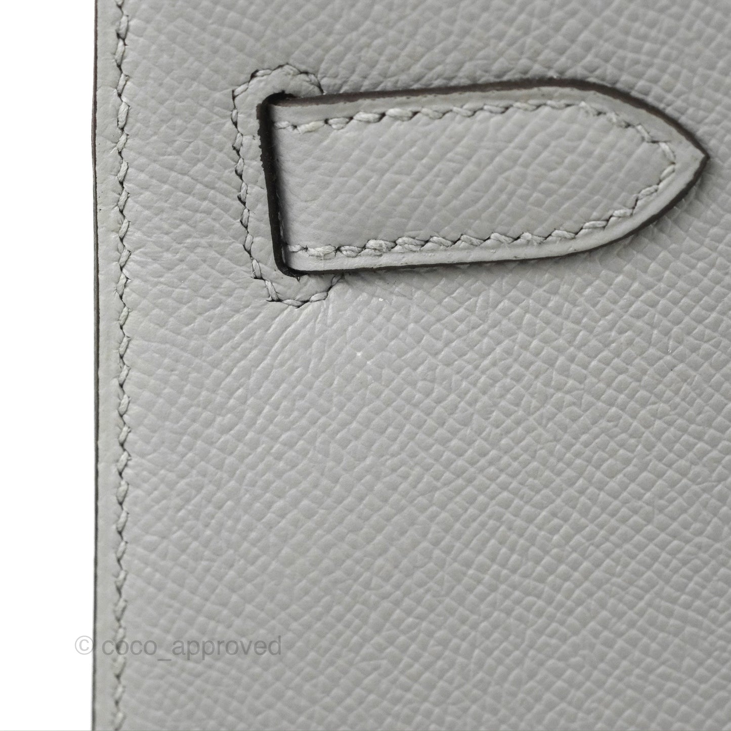 Hermès Kelly 32 Sellier Bleu Glacier Epsom Palladium Hardware