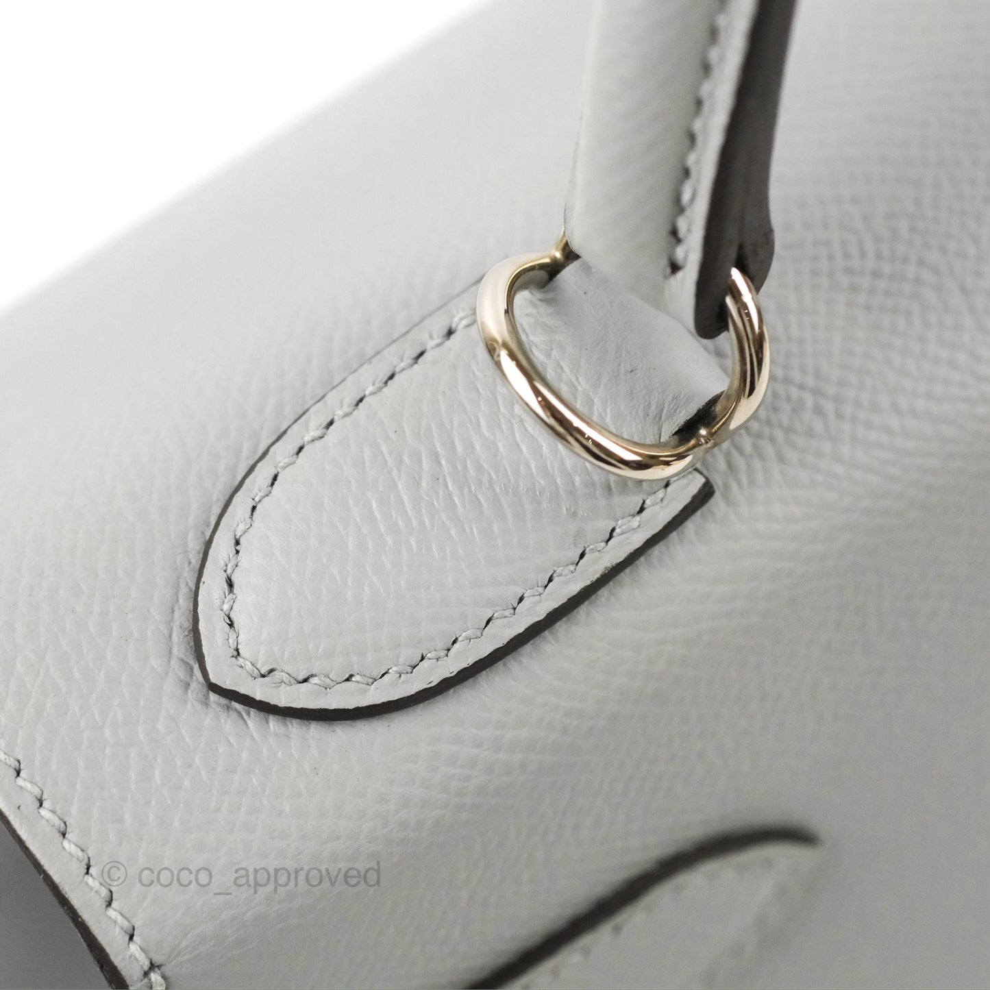 Hermès Kelly 32 Sellier Bleu Glacier Epsom Palladium Hardware