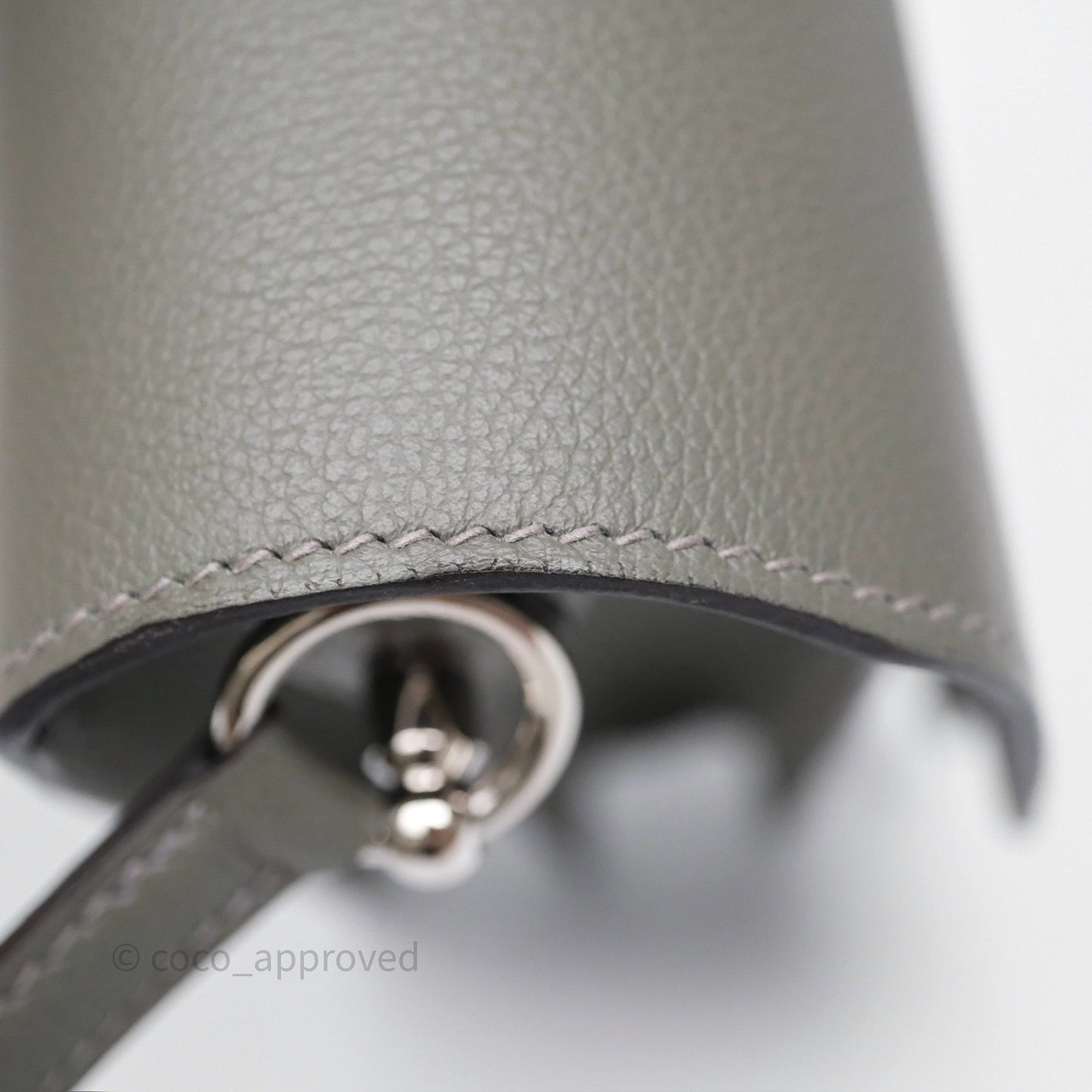 Hermès Roulis Mini 18 Gris Meyer 0L Evercolor Palladium Hardware
